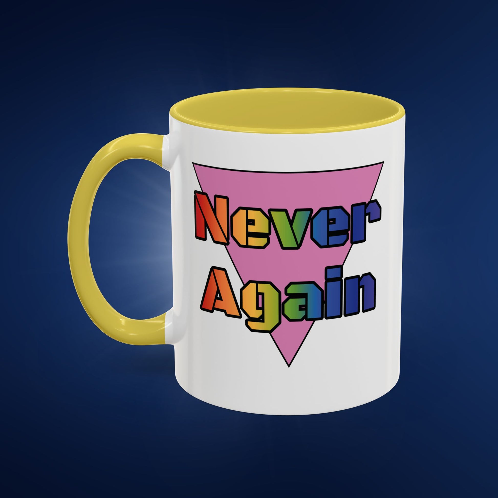 Colorful Bold Letters 'Never Again' Coffee Mug - 11oz & 15oz