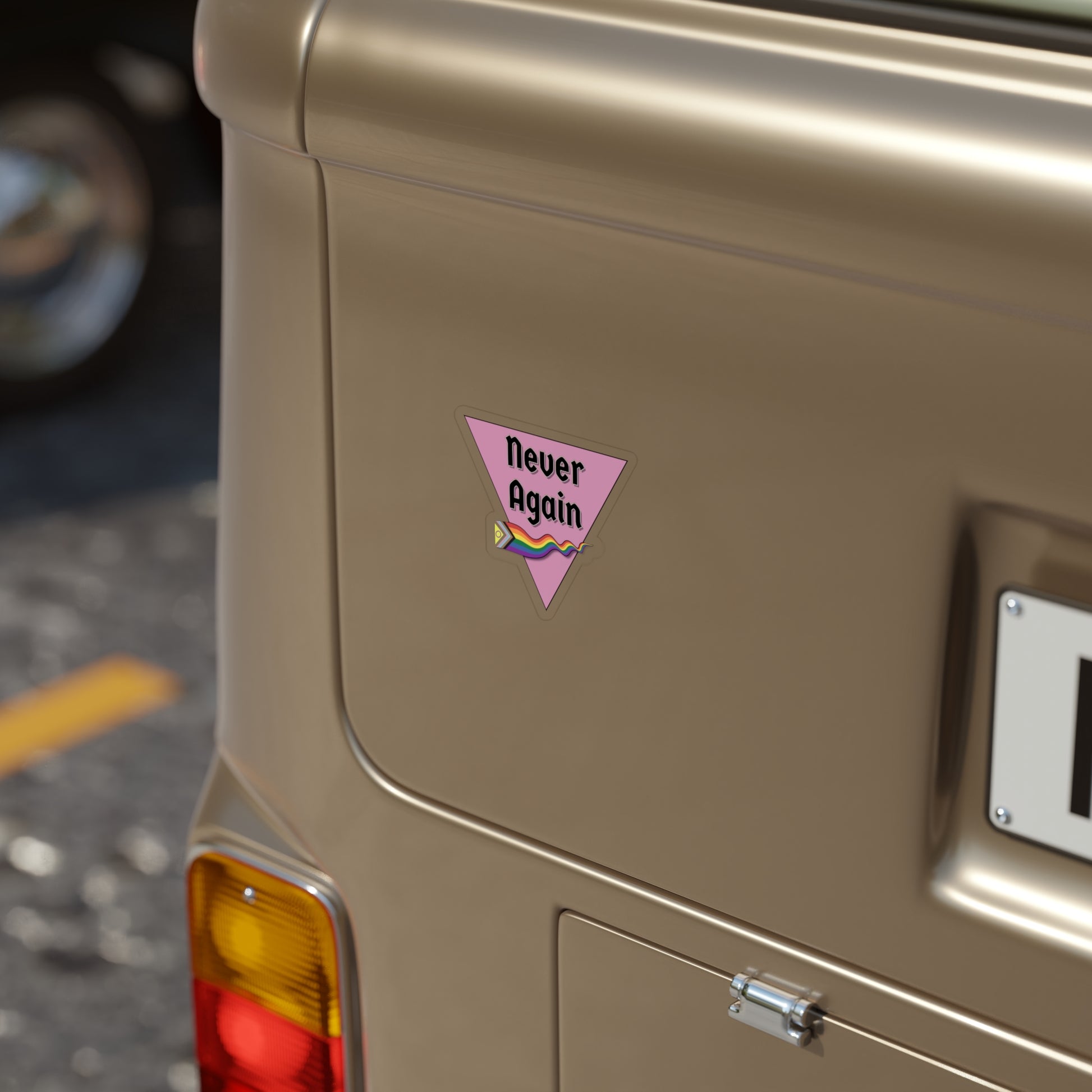 Never Again Die-Cut Outdoor Sticker