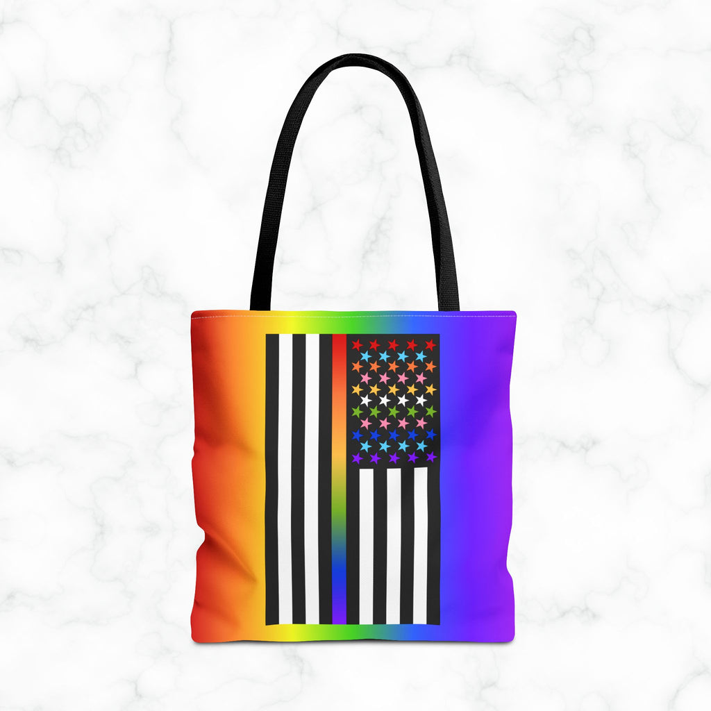 Thin Queer Line American Flag Tote Bag