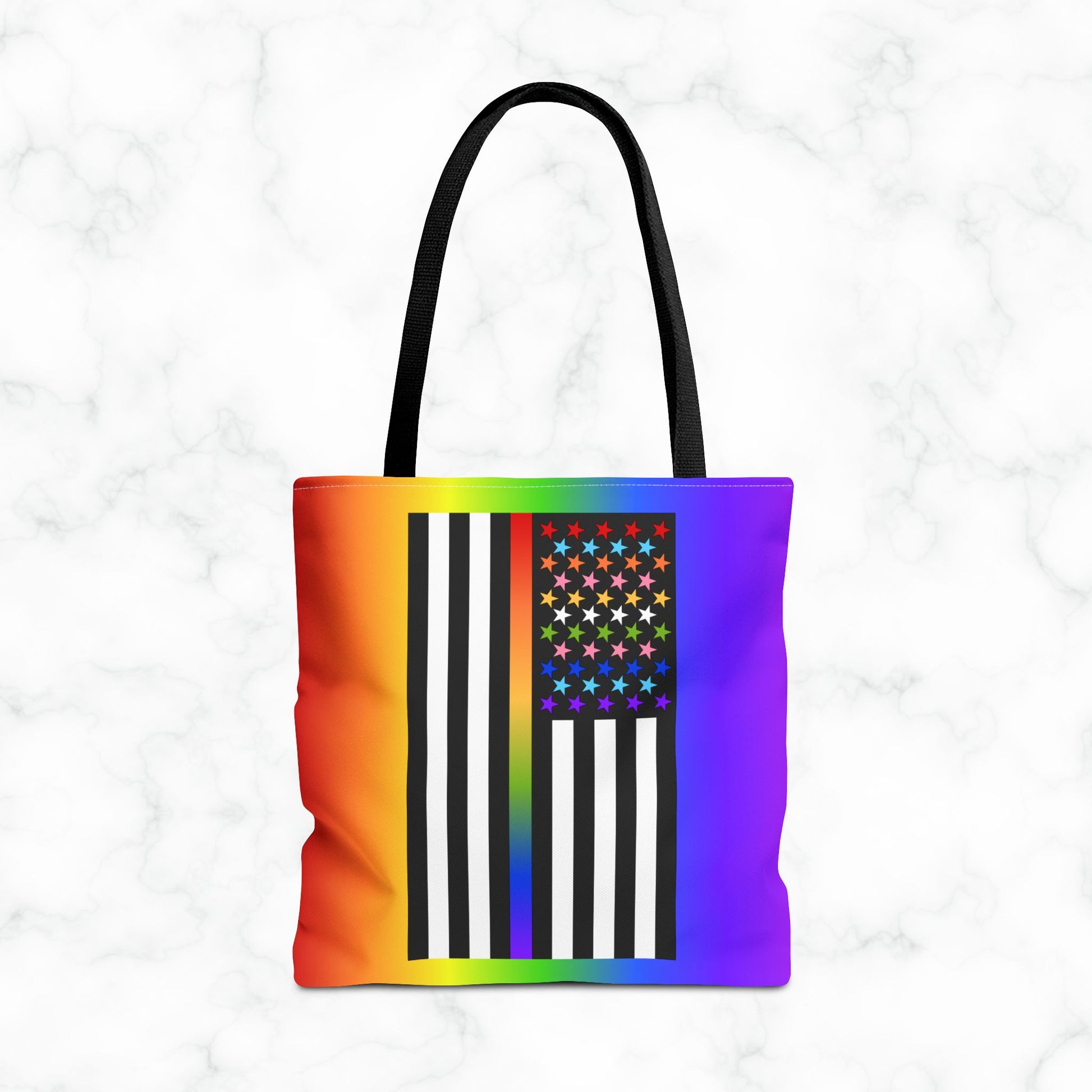 Thin Queer Line American Flag Tote Bag