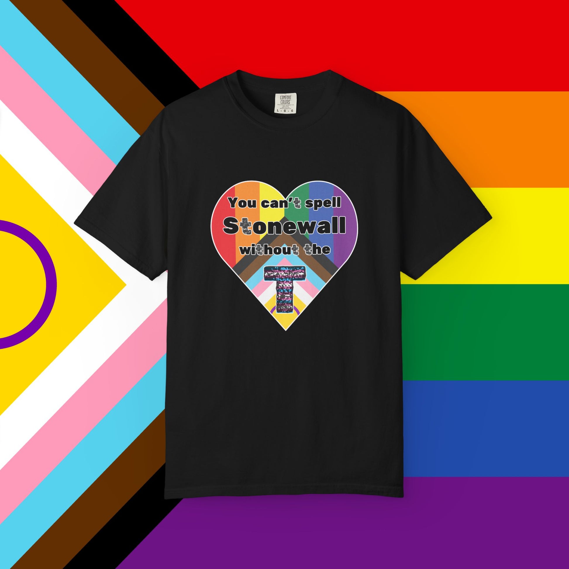 Trans Inclusion Stonewall Garment Dyed Tshirt