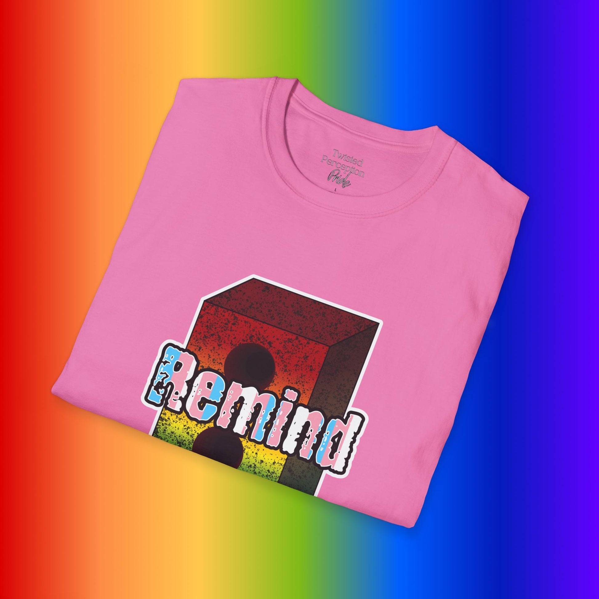 'Remind Them' Stonewall Uprising Rainbow Brick Graphic Tee