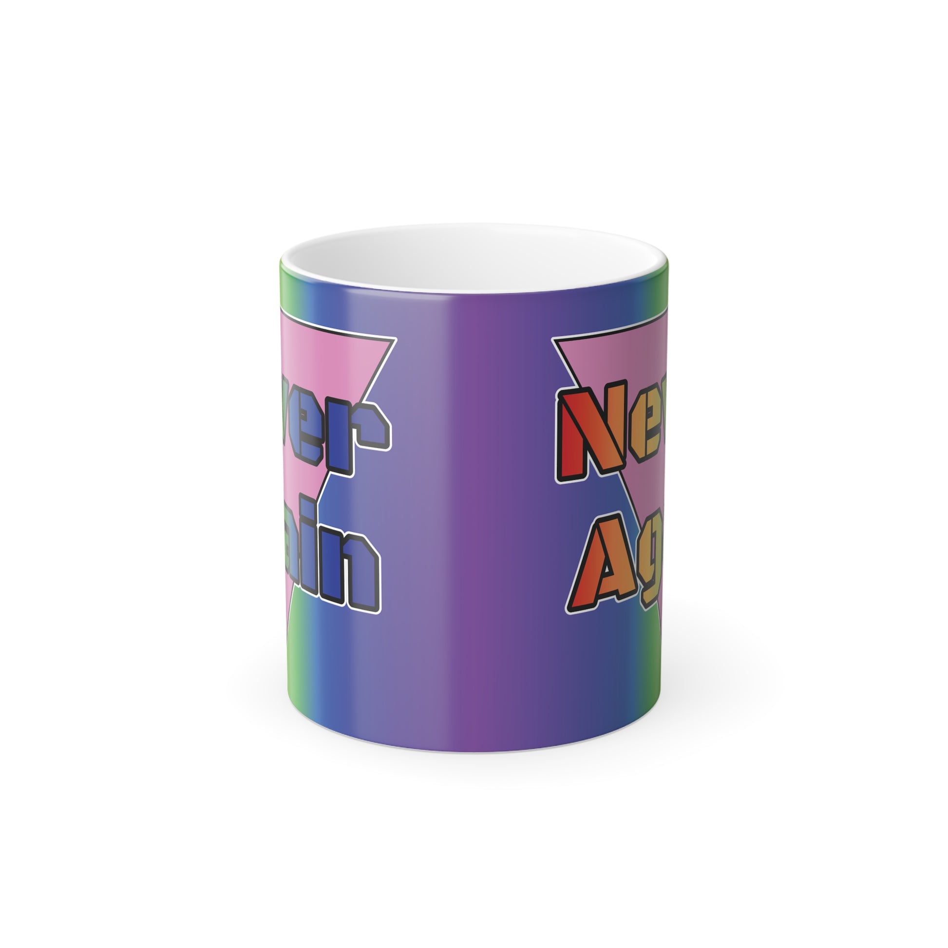 Never Again Bold Letters Color Morphing Mug