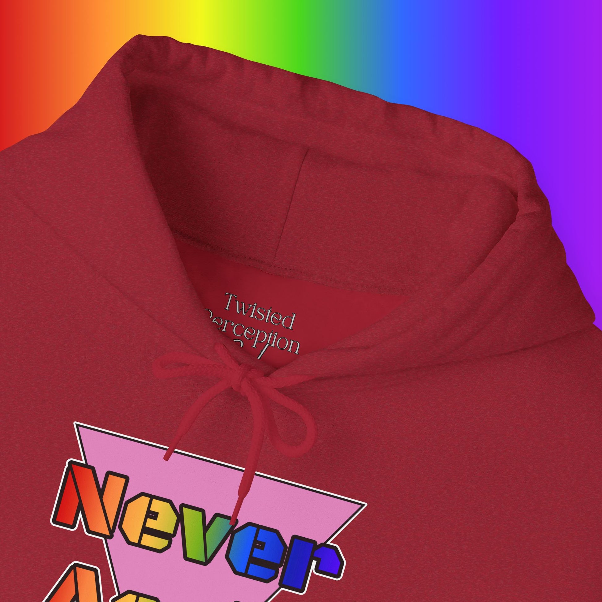 Never Again Bold Letters Heavy Blend Hoodie