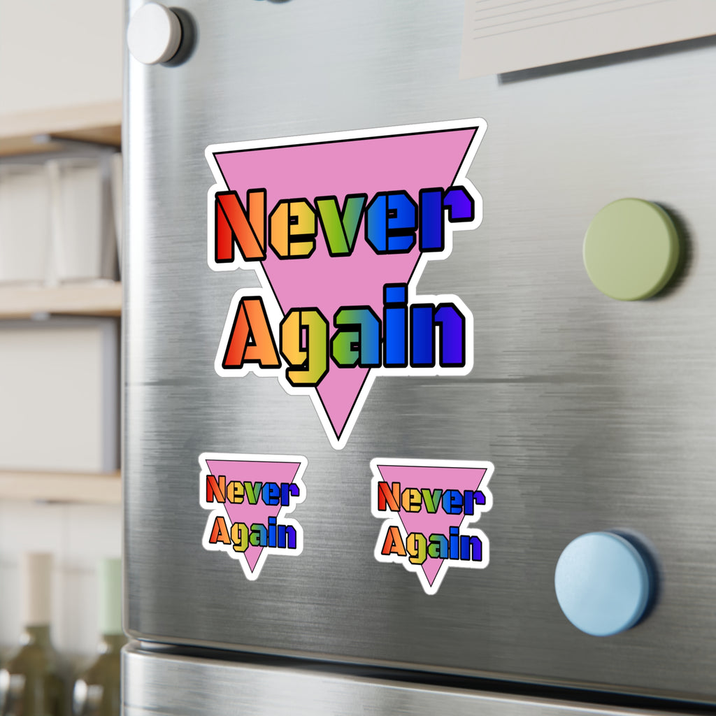 Never Again Bold Kiss-Cut Vinyl Decals