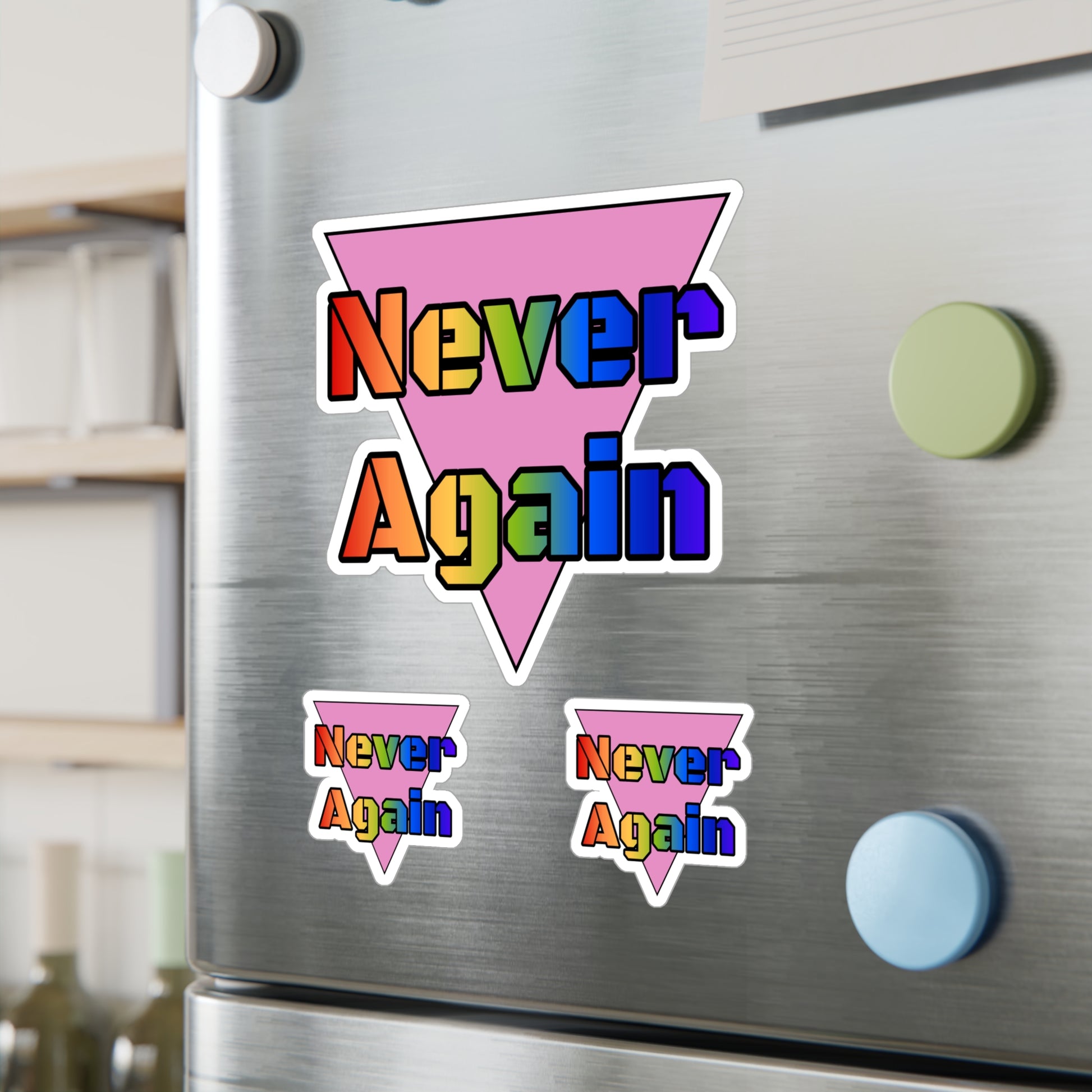 Never Again Bold Kiss-Cut Vinyl Decals