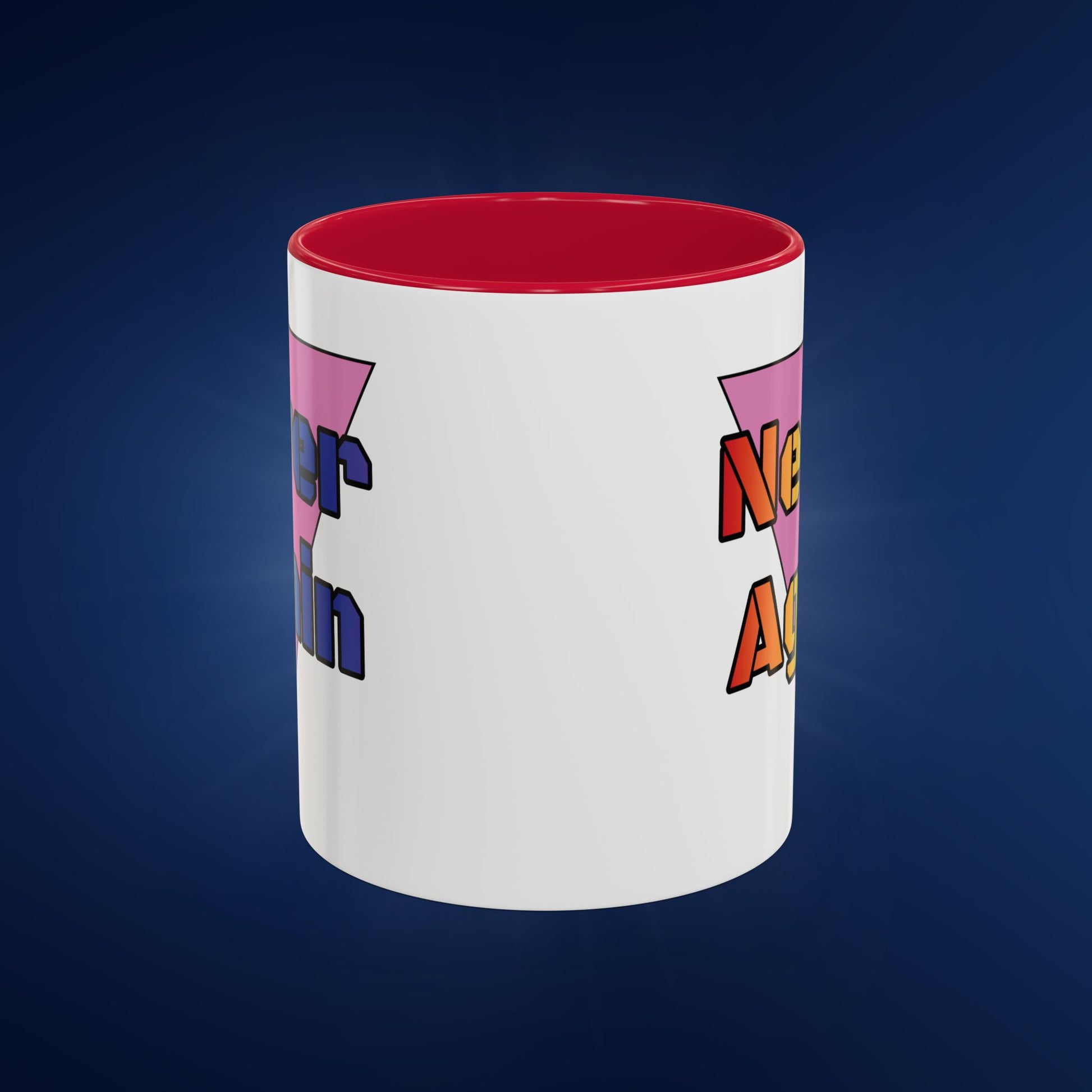 Colorful Bold Letters 'Never Again' Coffee Mug - 11oz & 15oz