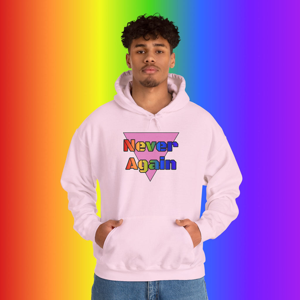 Never Again Bold Letters Heavy Blend Hoodie