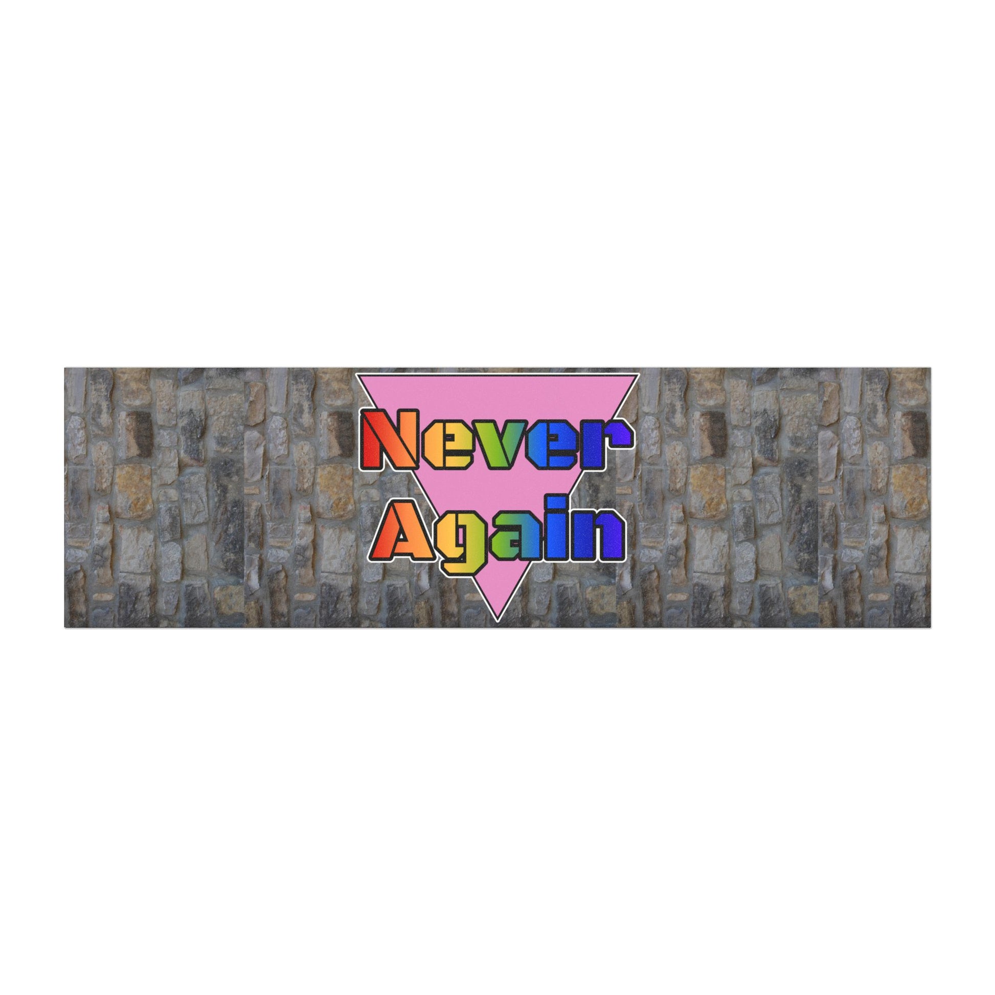 Never Again Bold Letters Car Magnet