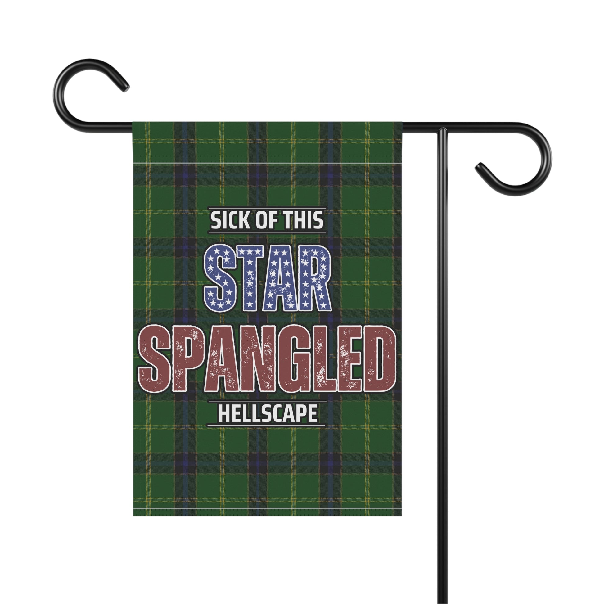 Star Spangled Hellscape Tartan Garden Banner