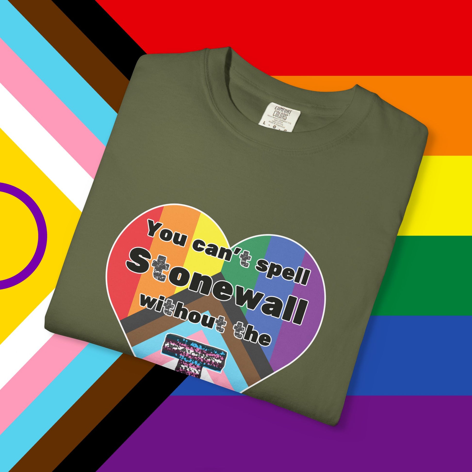 Trans Inclusion Stonewall Garment Dyed Tshirt