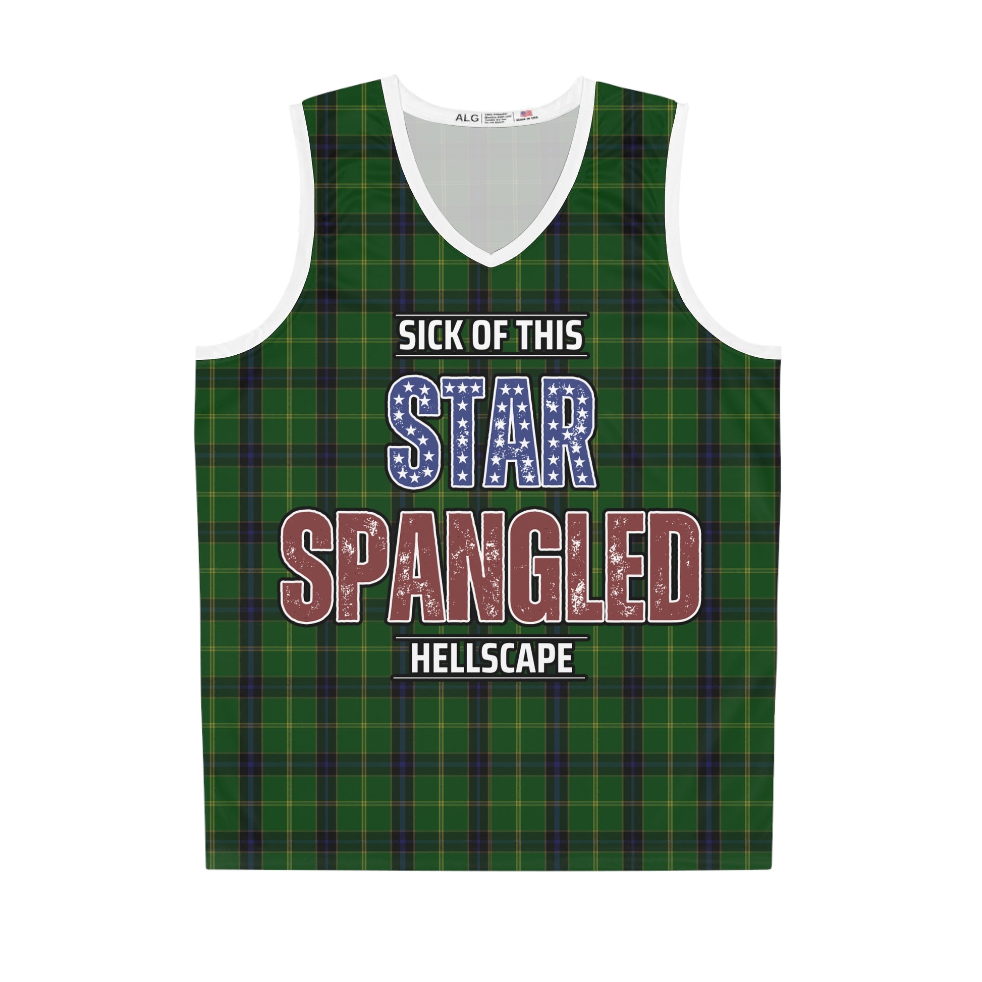 Star Spangled Tartan Basketball Jersey