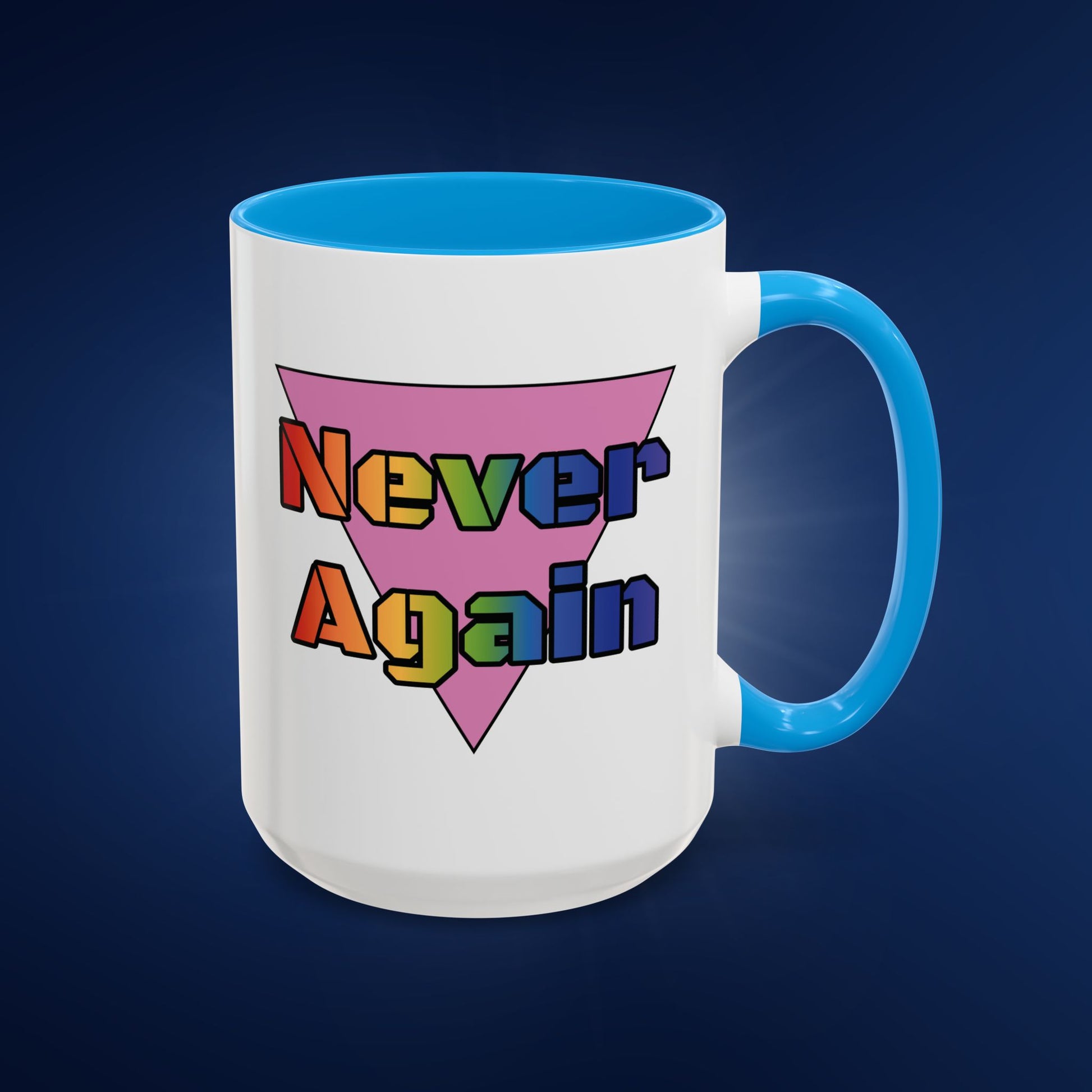 Colorful Bold Letters 'Never Again' Coffee Mug - 11oz & 15oz