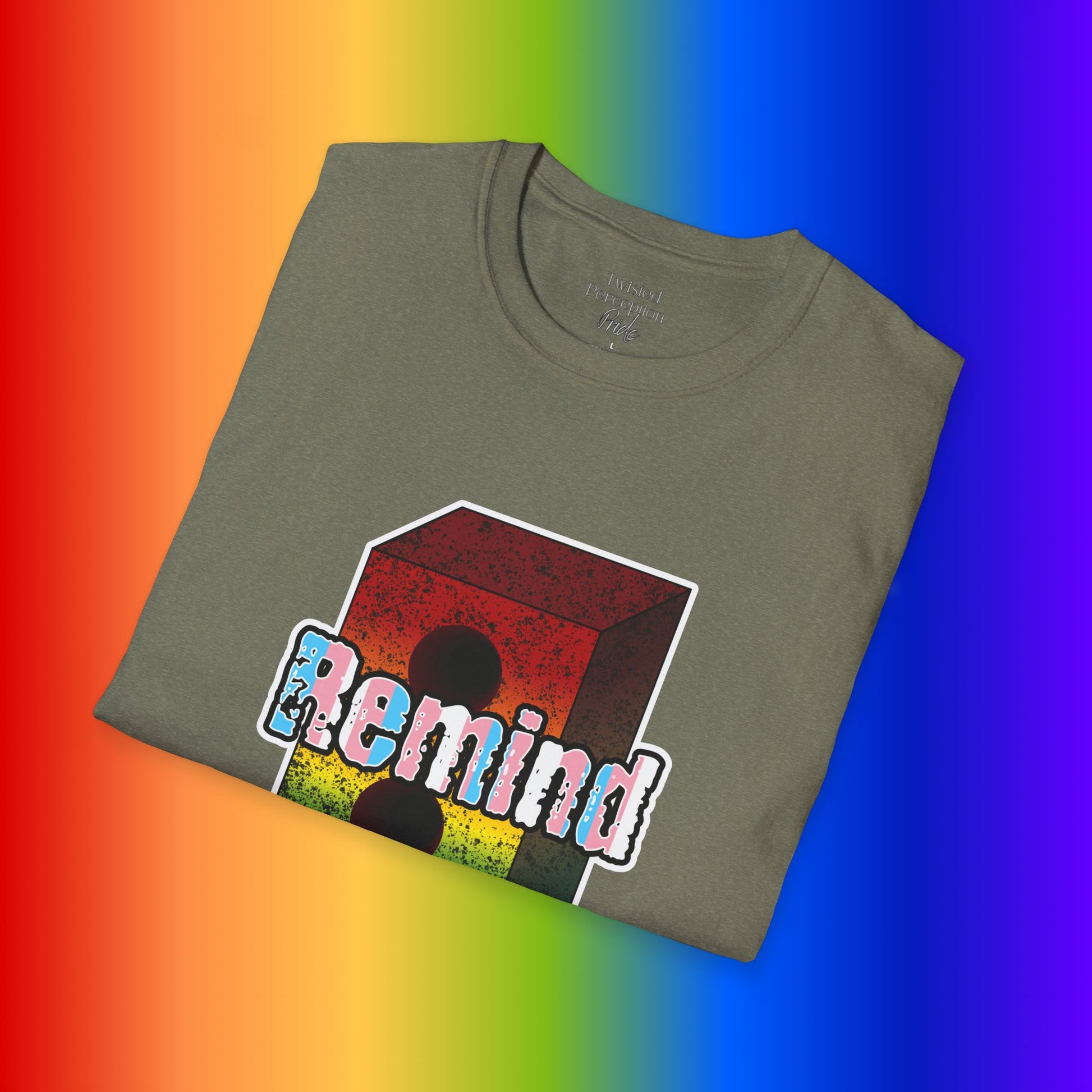 'Remind Them' Stonewall Uprising Rainbow Brick Graphic Tee