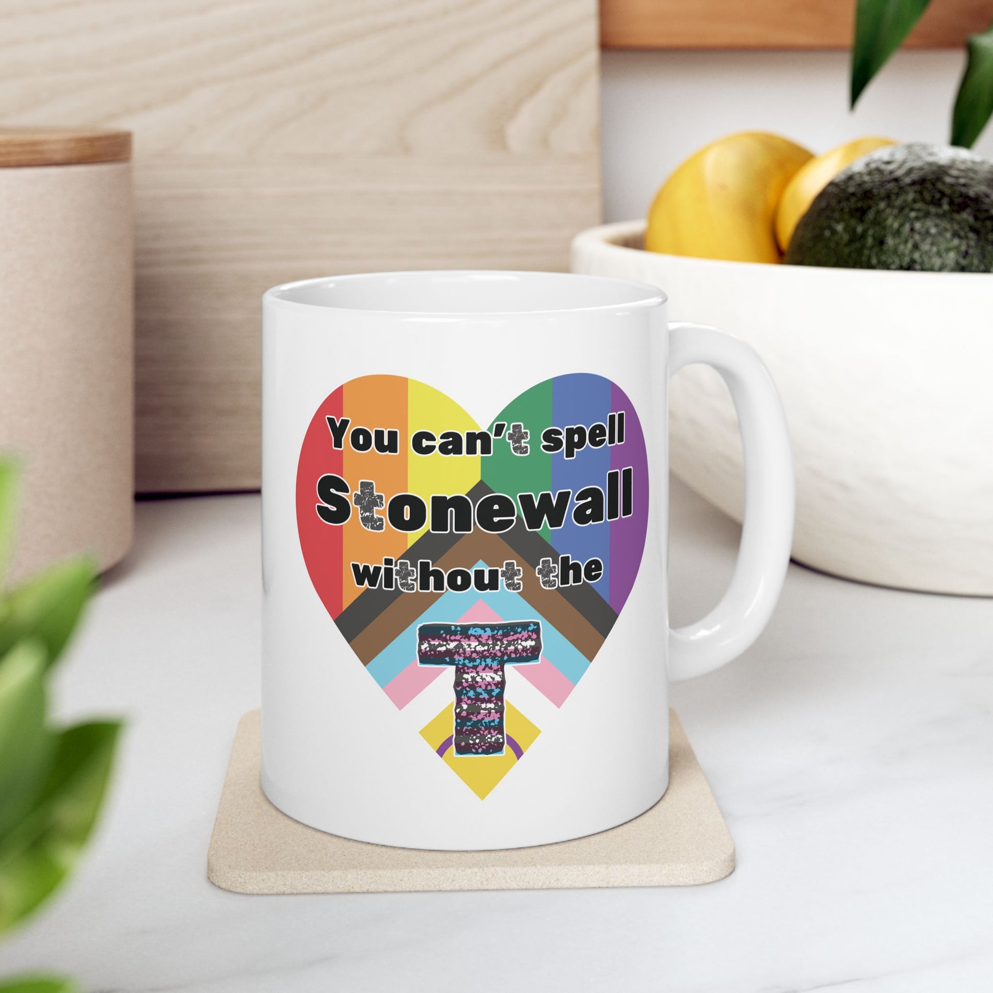 Without The T Stonewall Tribute Pride Mug, 11oz