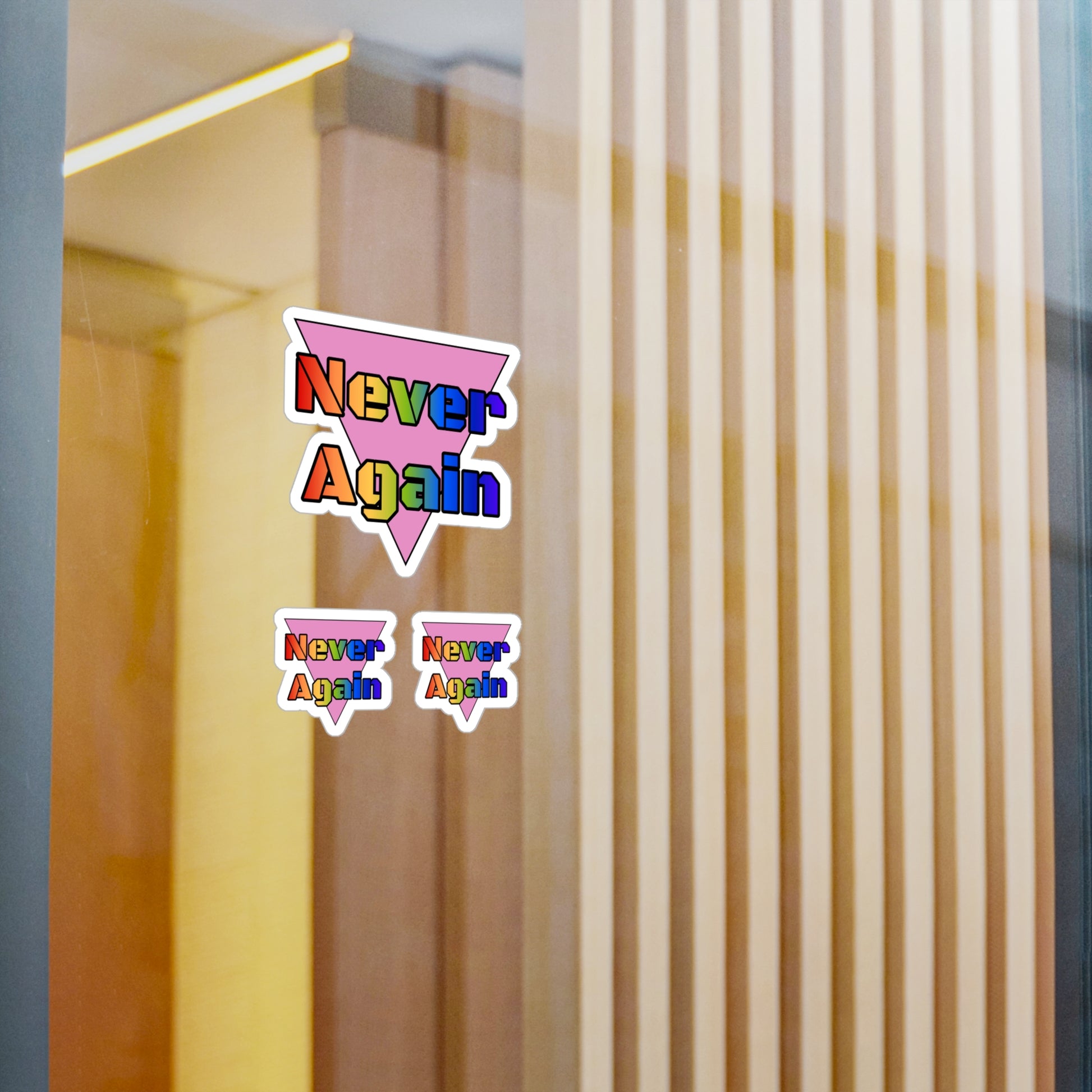 Never Again Bold Kiss-Cut Vinyl Decals