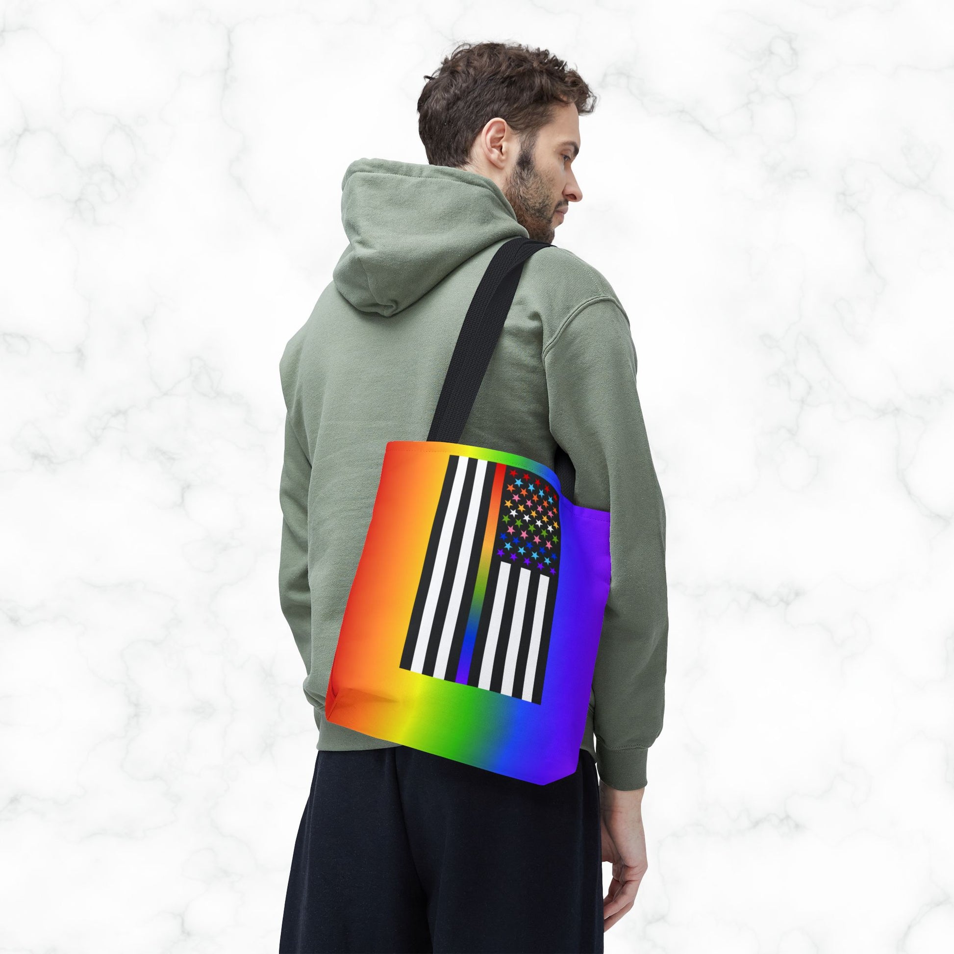 Thin Queer Line American Flag Tote Bag