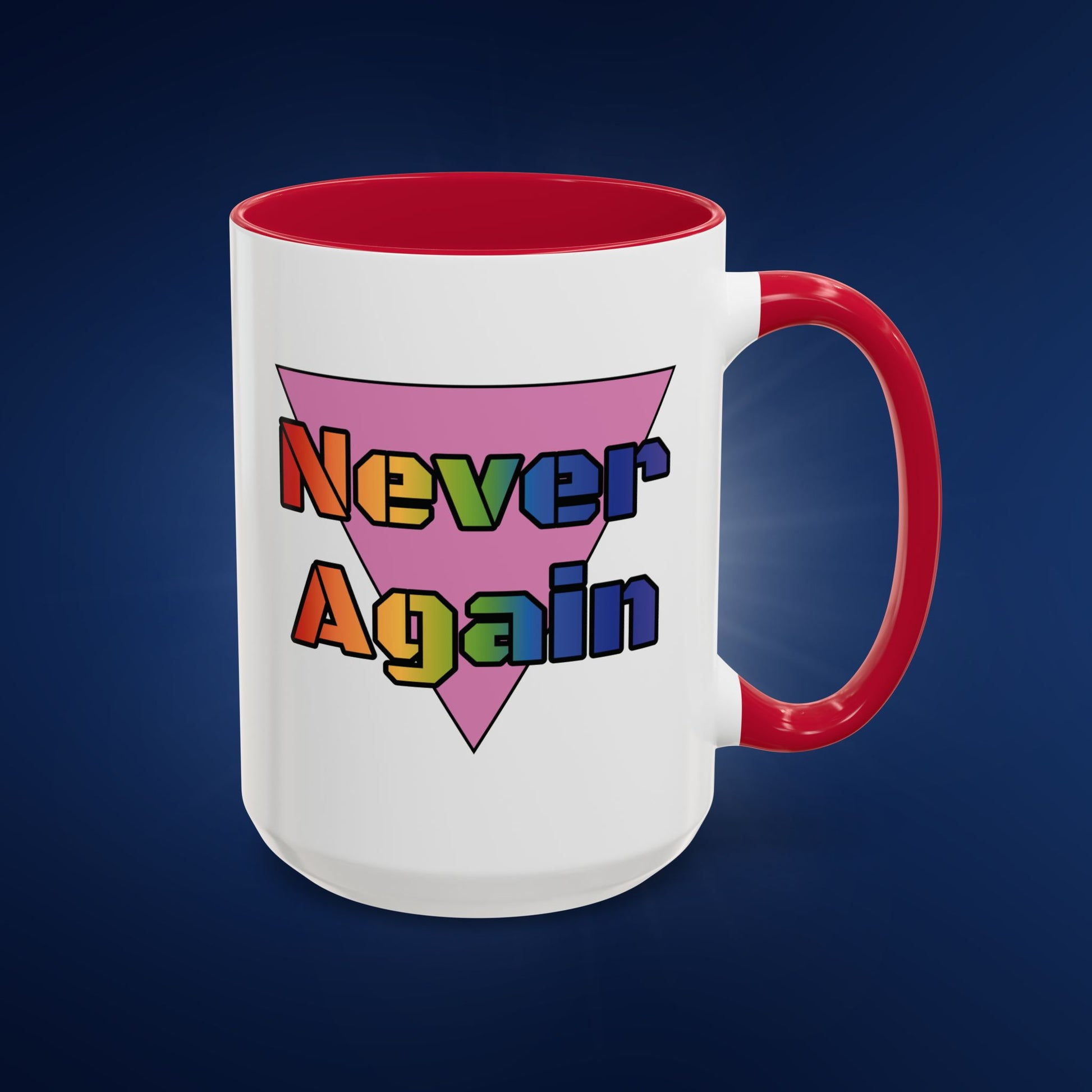 Colorful Bold Letters 'Never Again' Coffee Mug - 11oz & 15oz