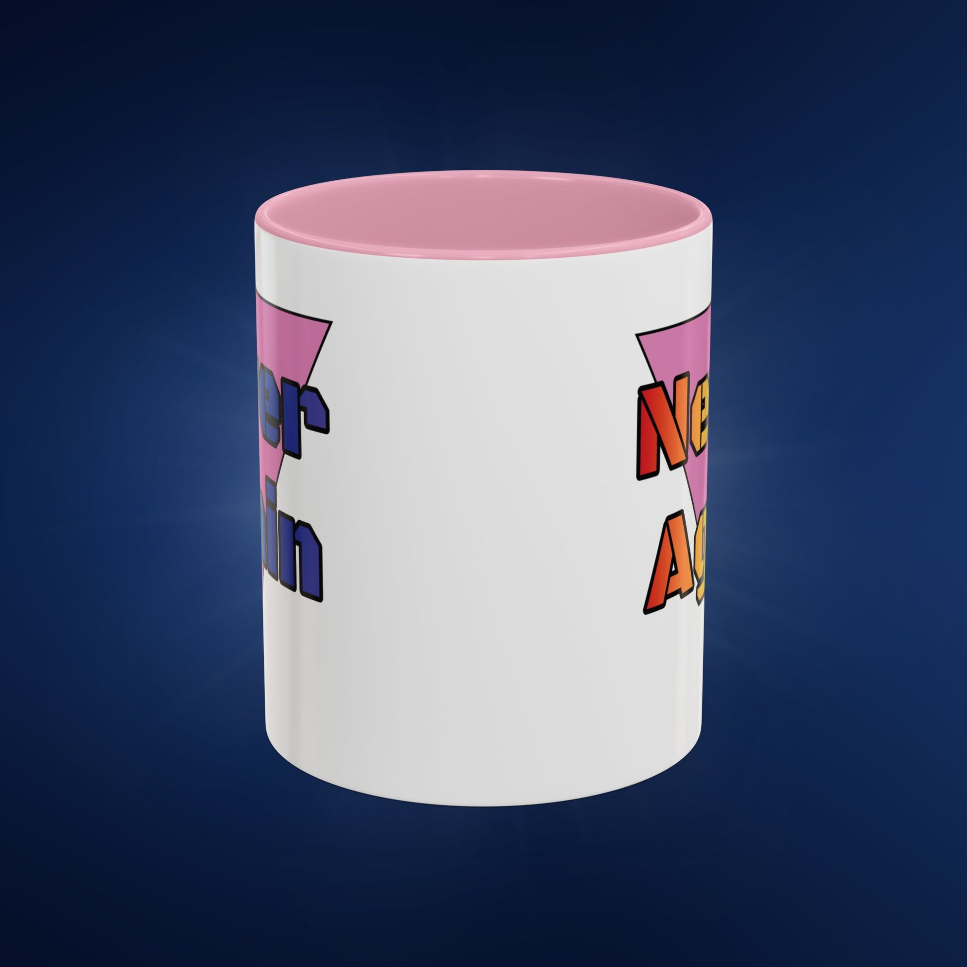 Colorful Bold Letters 'Never Again' Coffee Mug - 11oz & 15oz