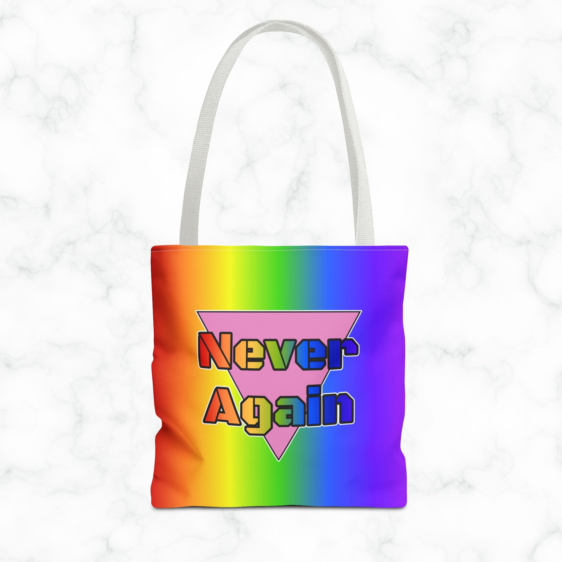 Never Again Bold Letters Tote Bag