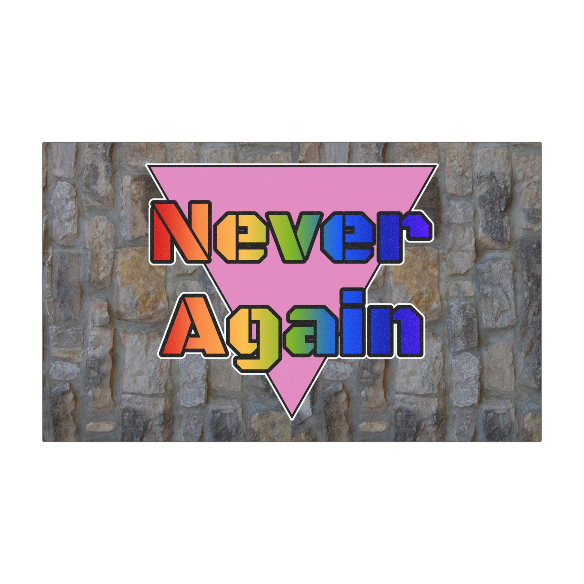 Never Again Bold Letters Car Magnet