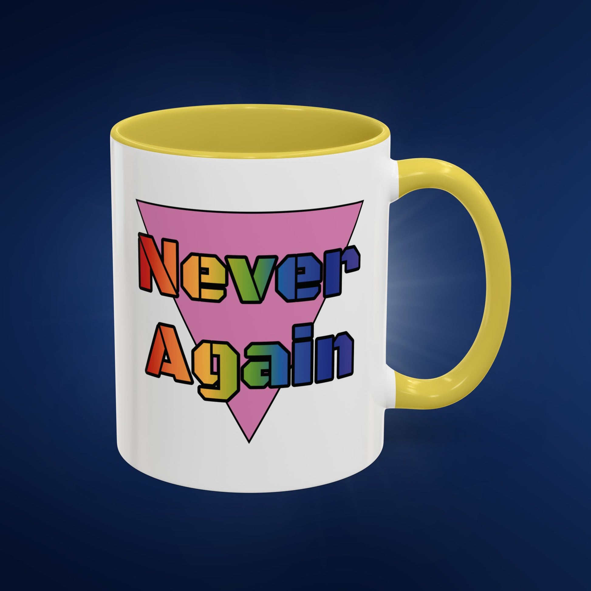 Colorful Bold Letters 'Never Again' Coffee Mug - 11oz & 15oz