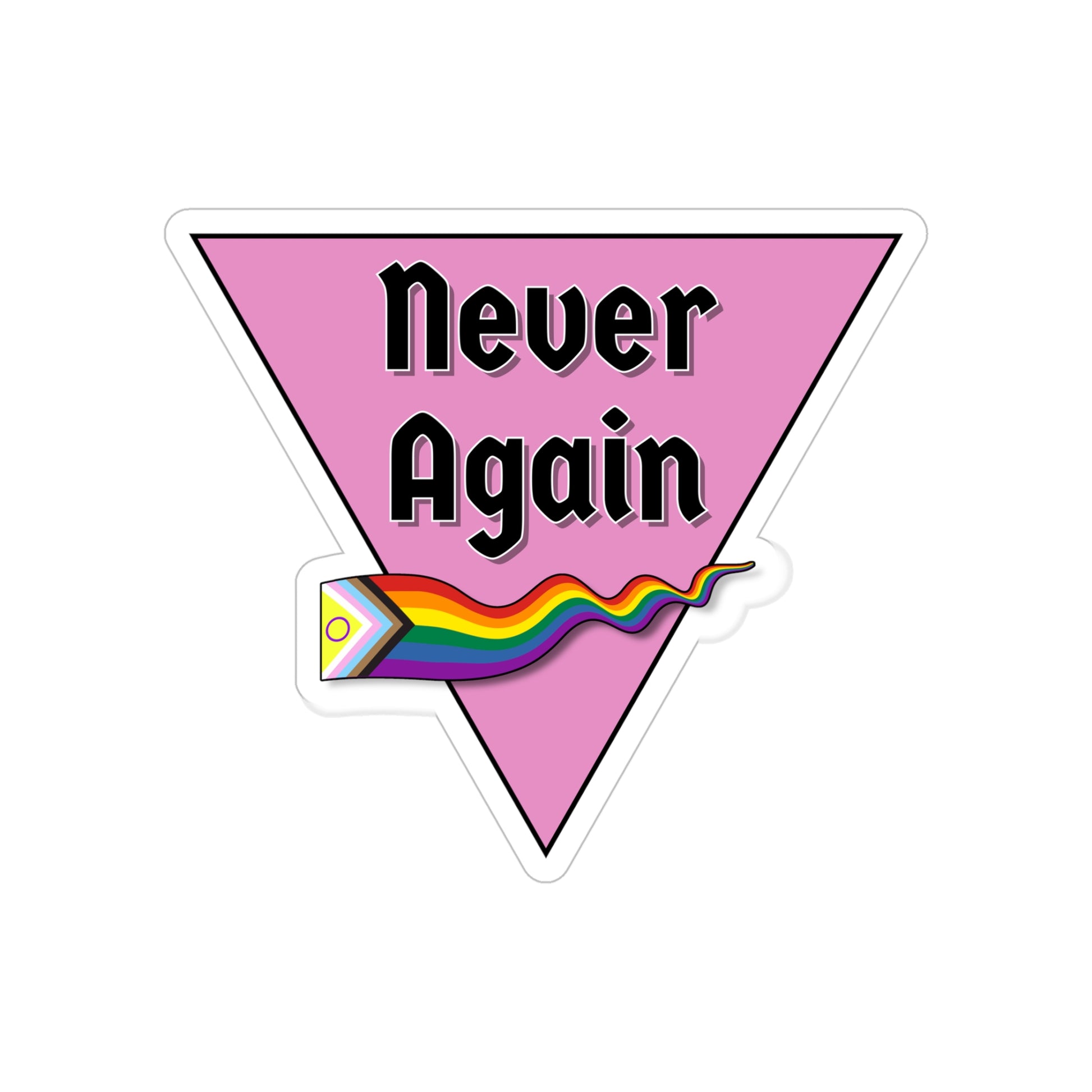 Never Again Die-Cut Outdoor Sticker