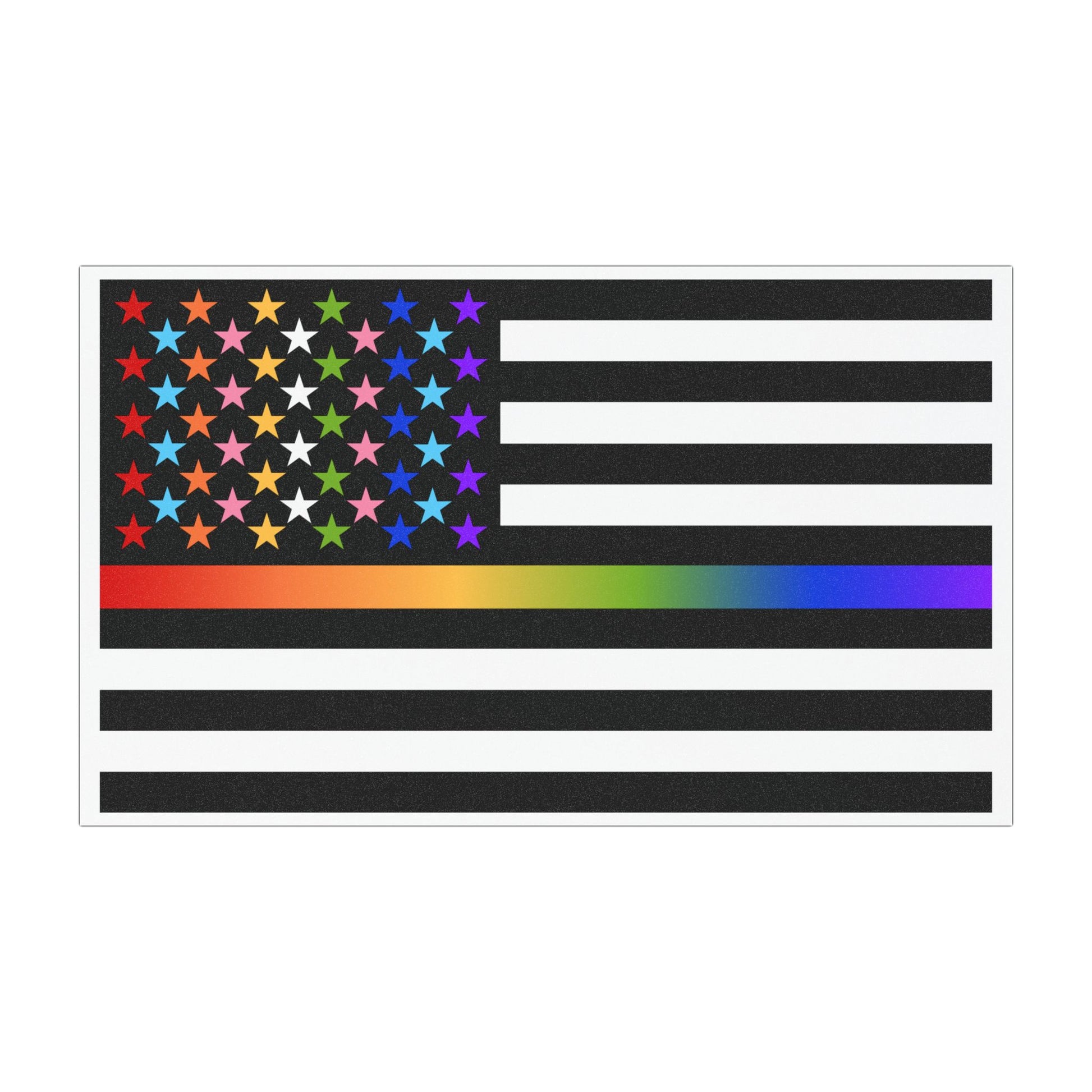 Thin Queer Line American Flag Car Magnet