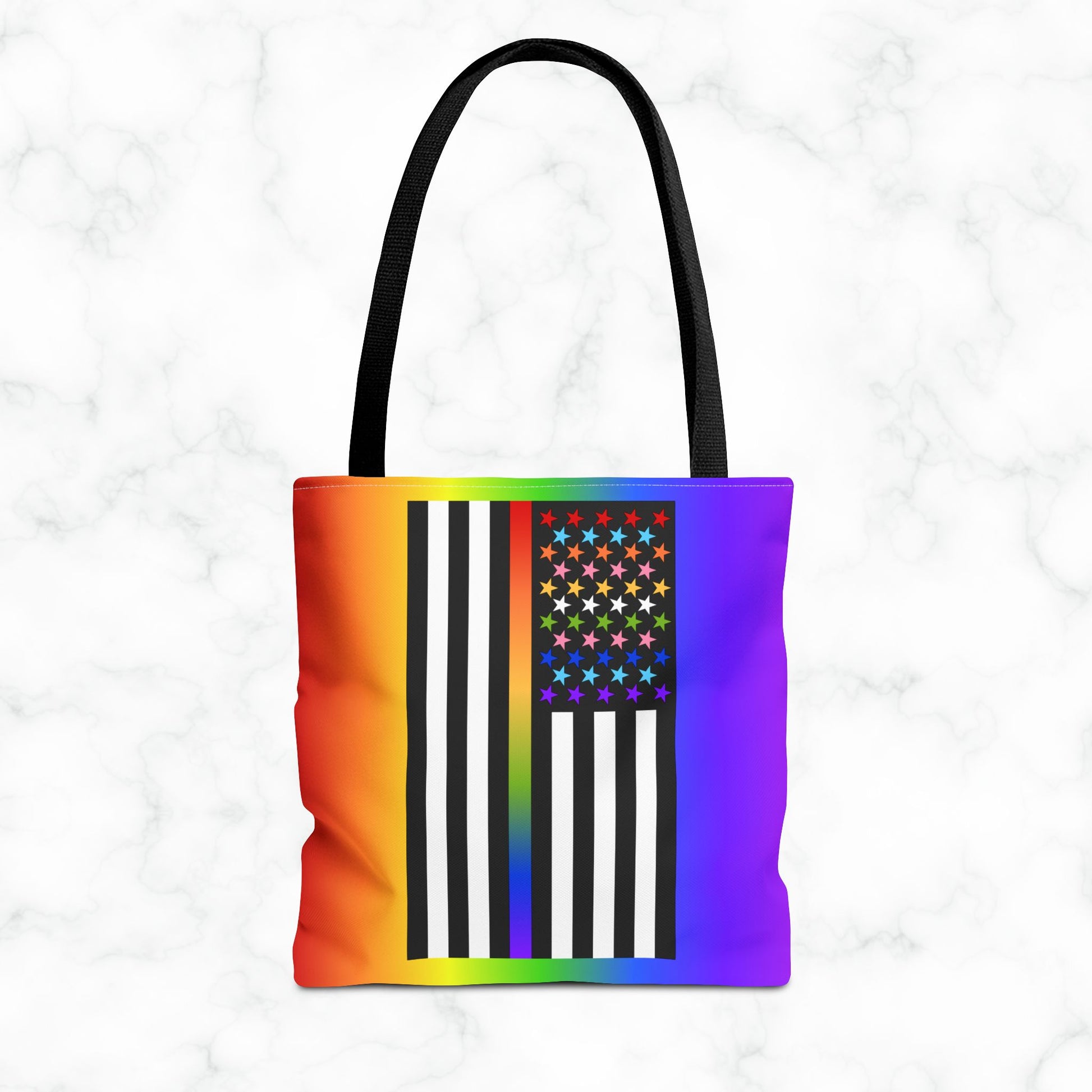 Thin Queer Line American Flag Tote Bag