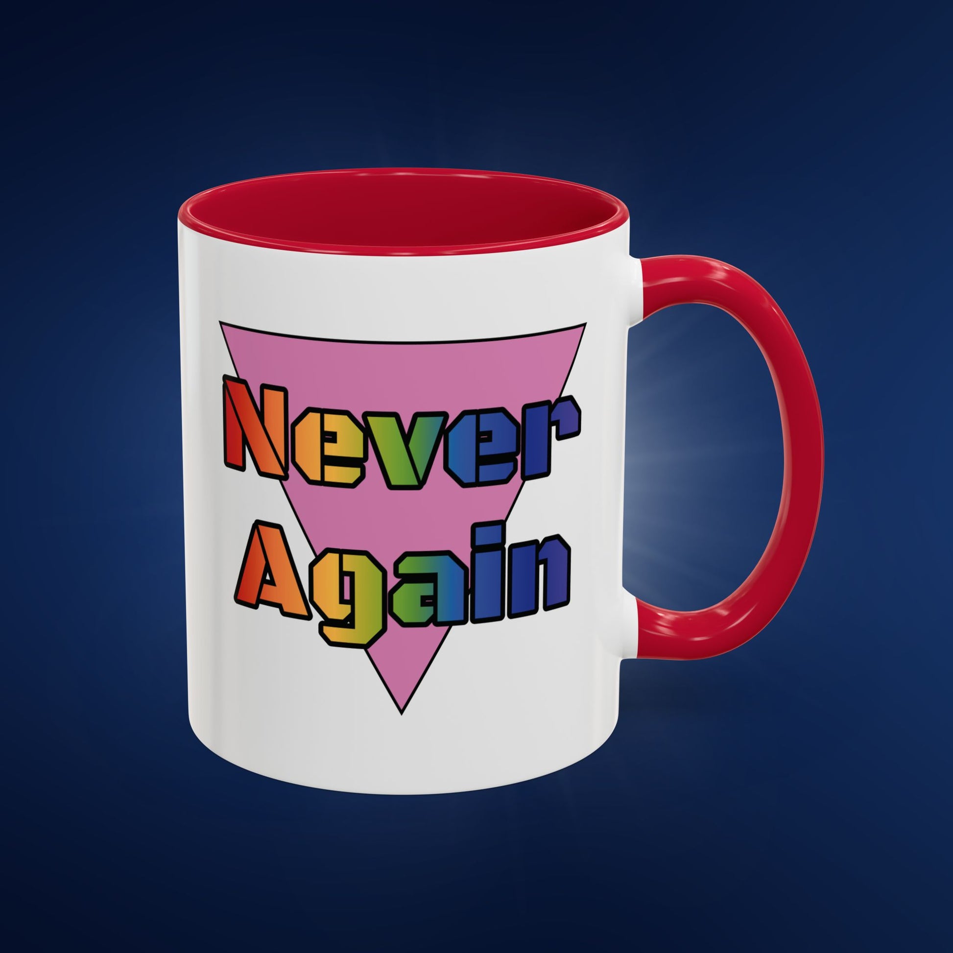 Colorful Bold Letters 'Never Again' Coffee Mug - 11oz & 15oz