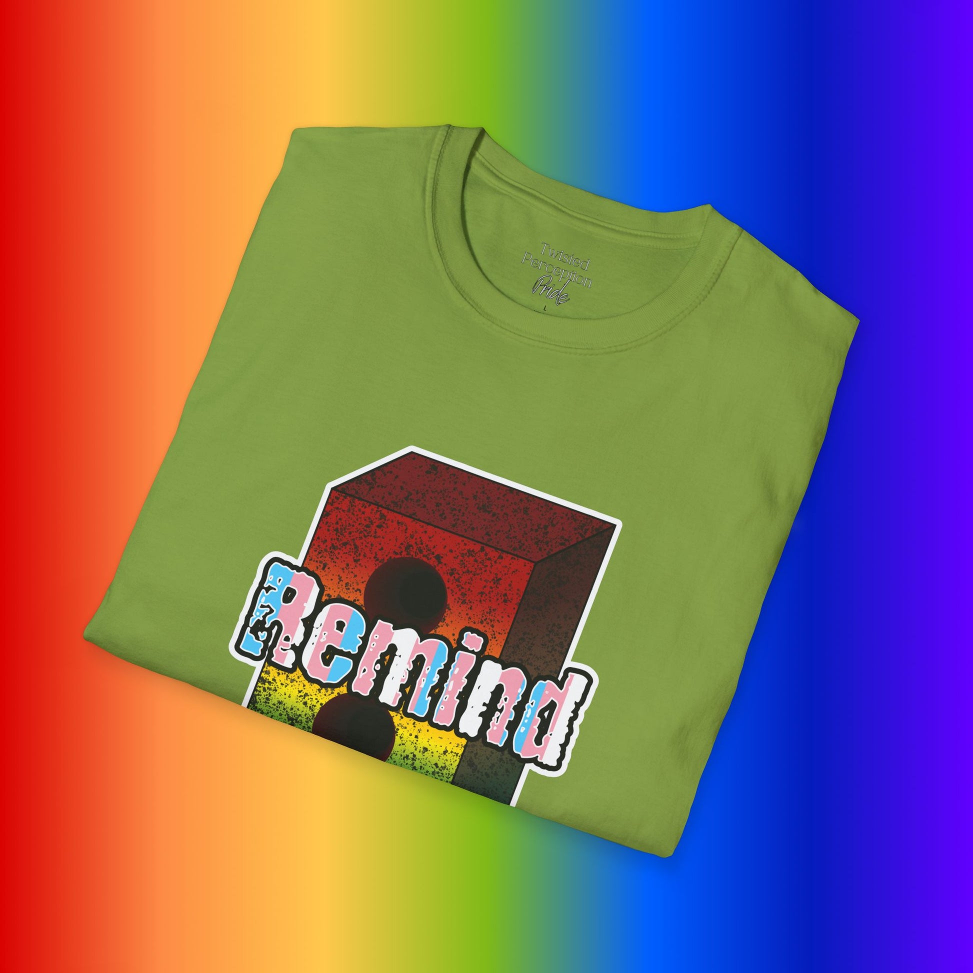 'Remind Them' Stonewall Uprising Rainbow Brick Graphic Tee