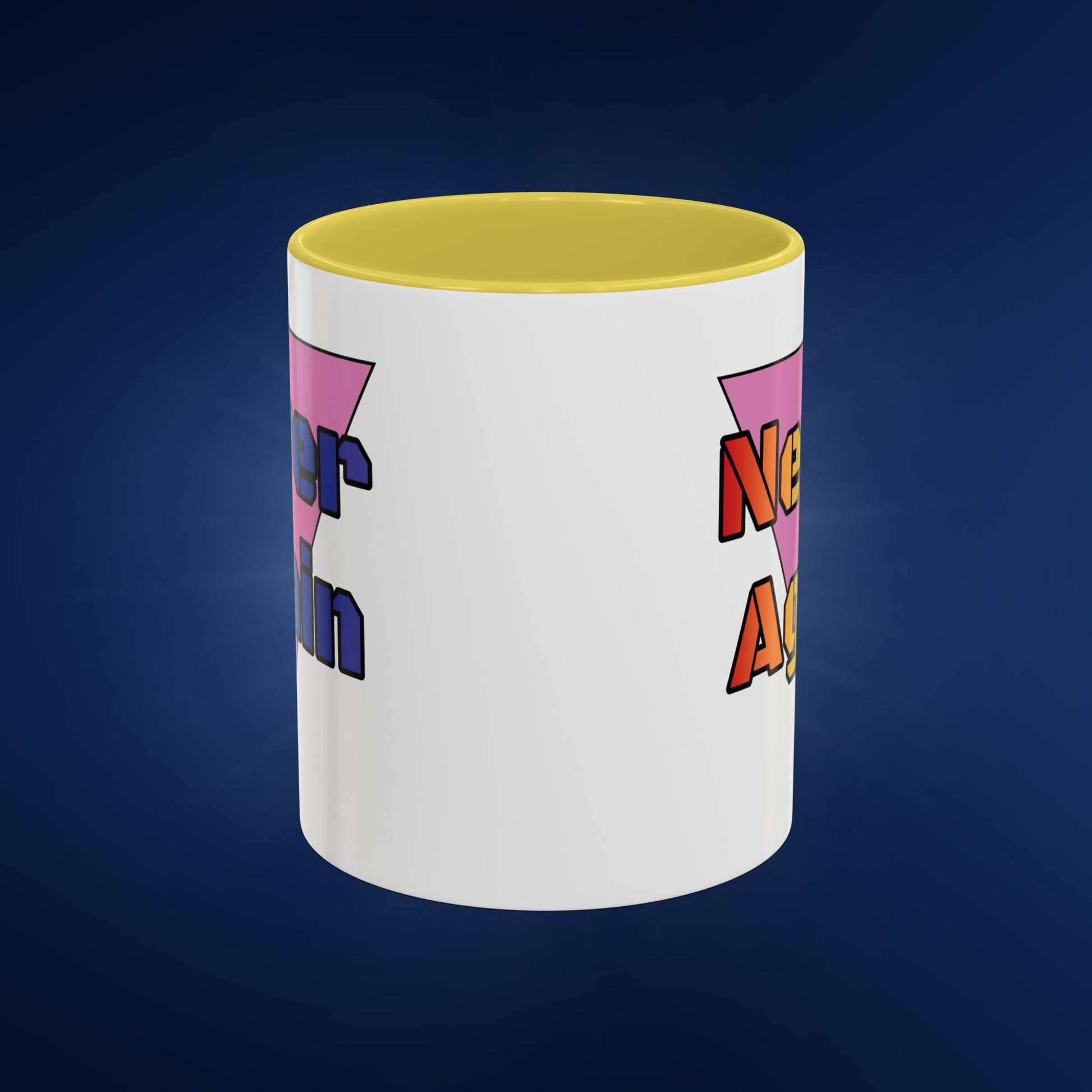 Colorful Bold Letters 'Never Again' Coffee Mug - 11oz & 15oz