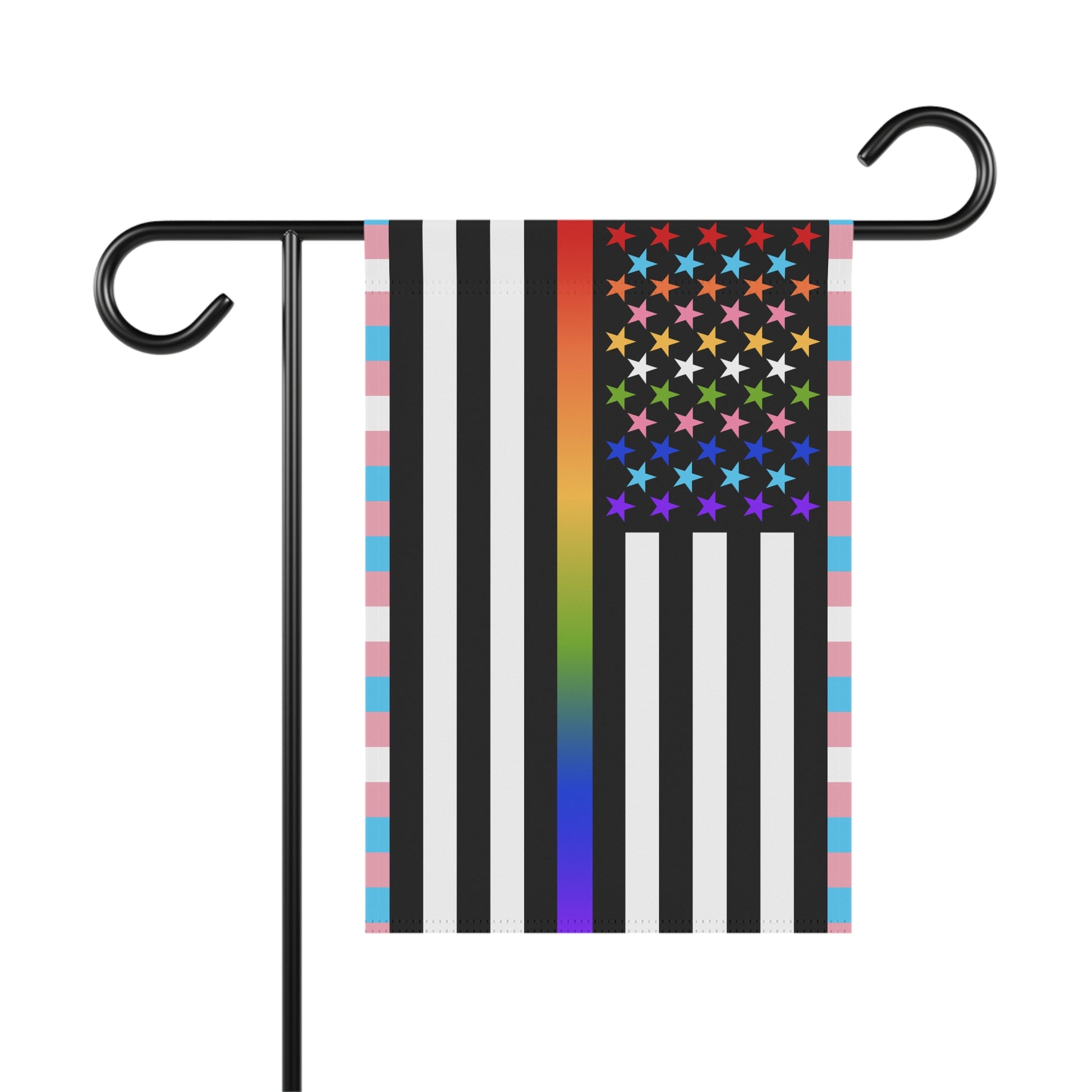 Thin Queer Line American Flag Garden Banner