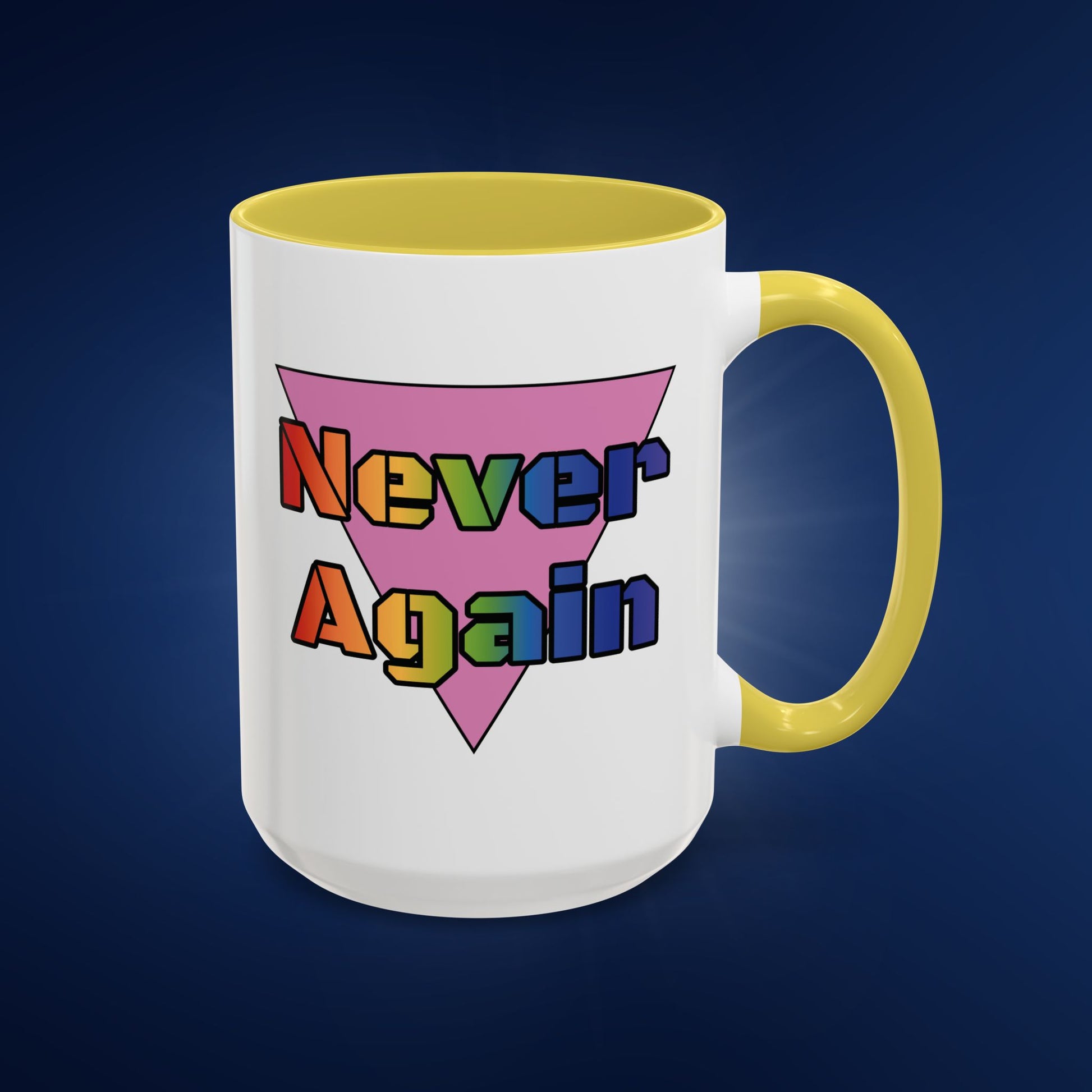 Colorful Bold Letters 'Never Again' Coffee Mug - 11oz & 15oz