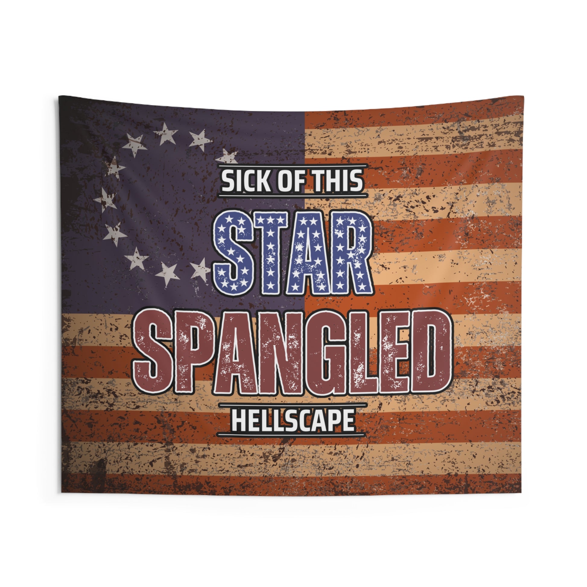 Star Spangled Hellscape Indoor Wall Tapestry