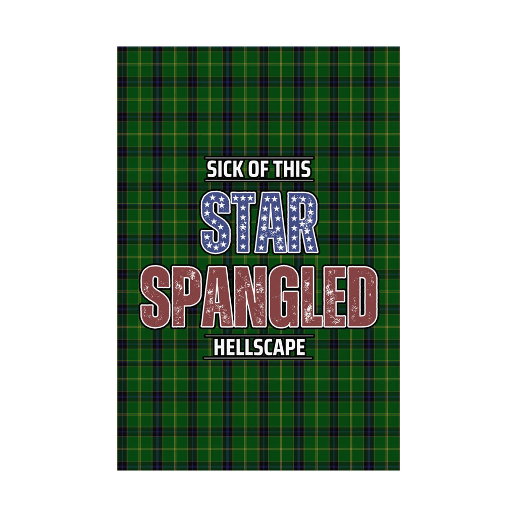 Star Spangled Hellscape Tartan Satin Poster