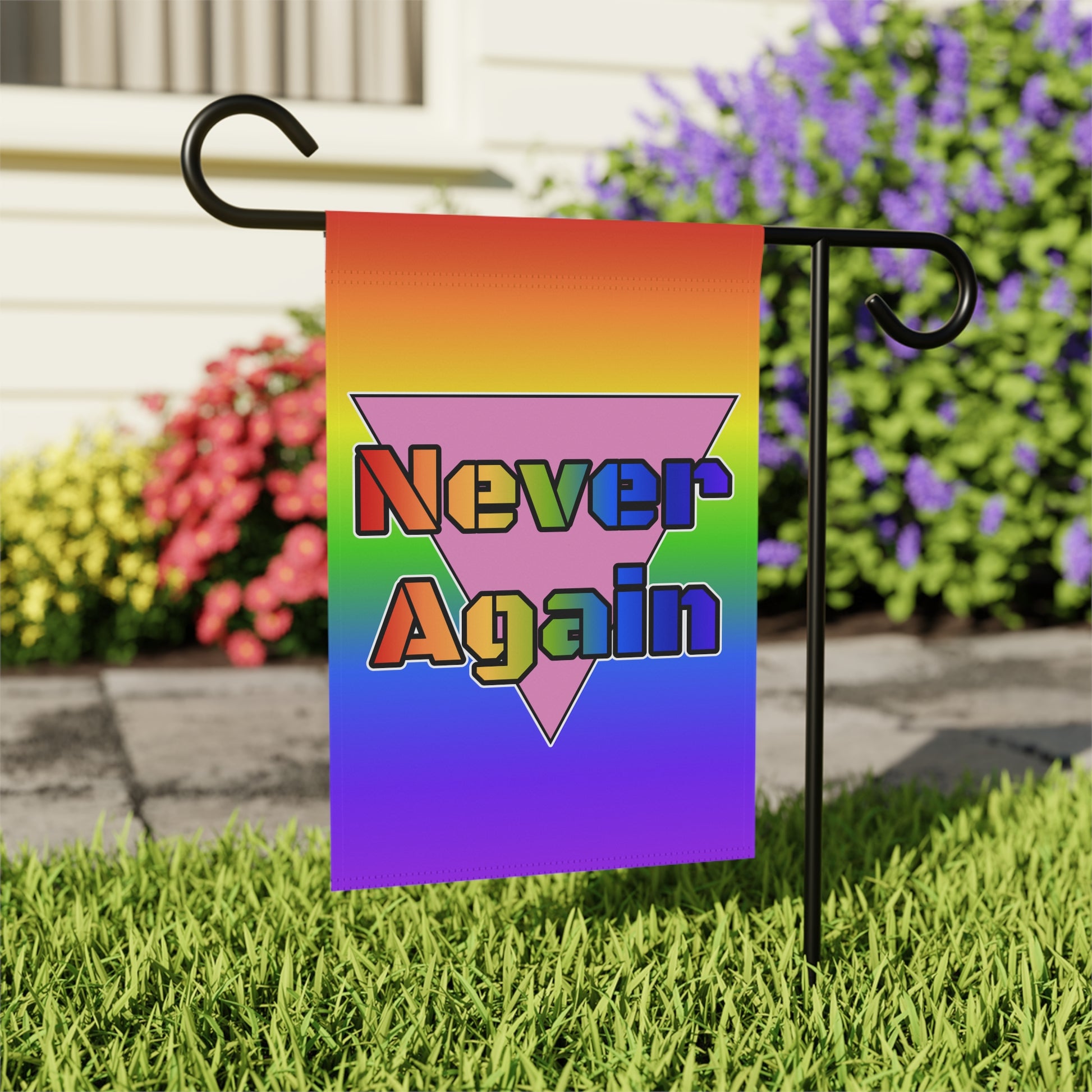 Never Again Bold Rainbow Banner