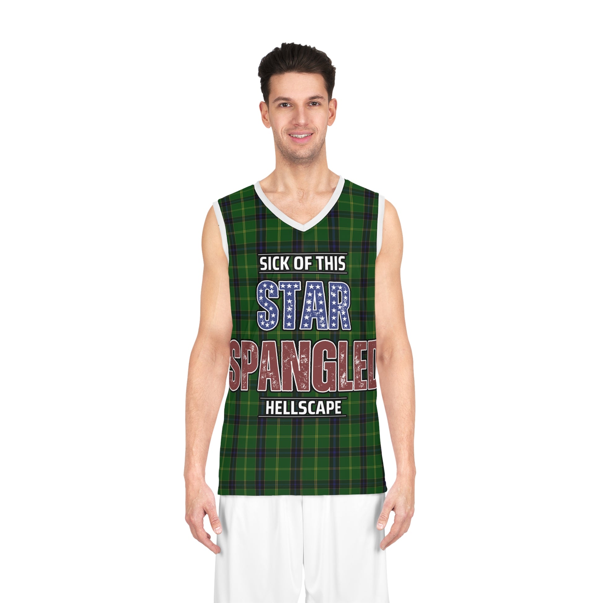 Star Spangled Tartan Basketball Jersey