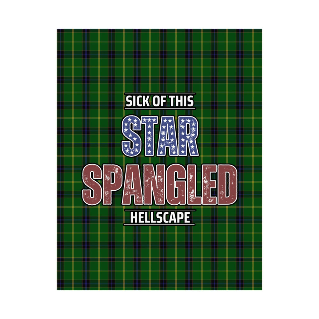 Star Spangled Hellscape Tartan Satin Poster