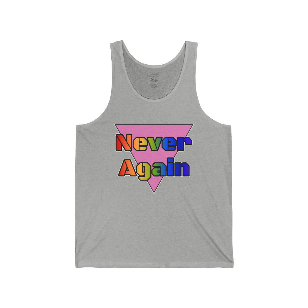 Never Again Bold Letters Jersey Tank