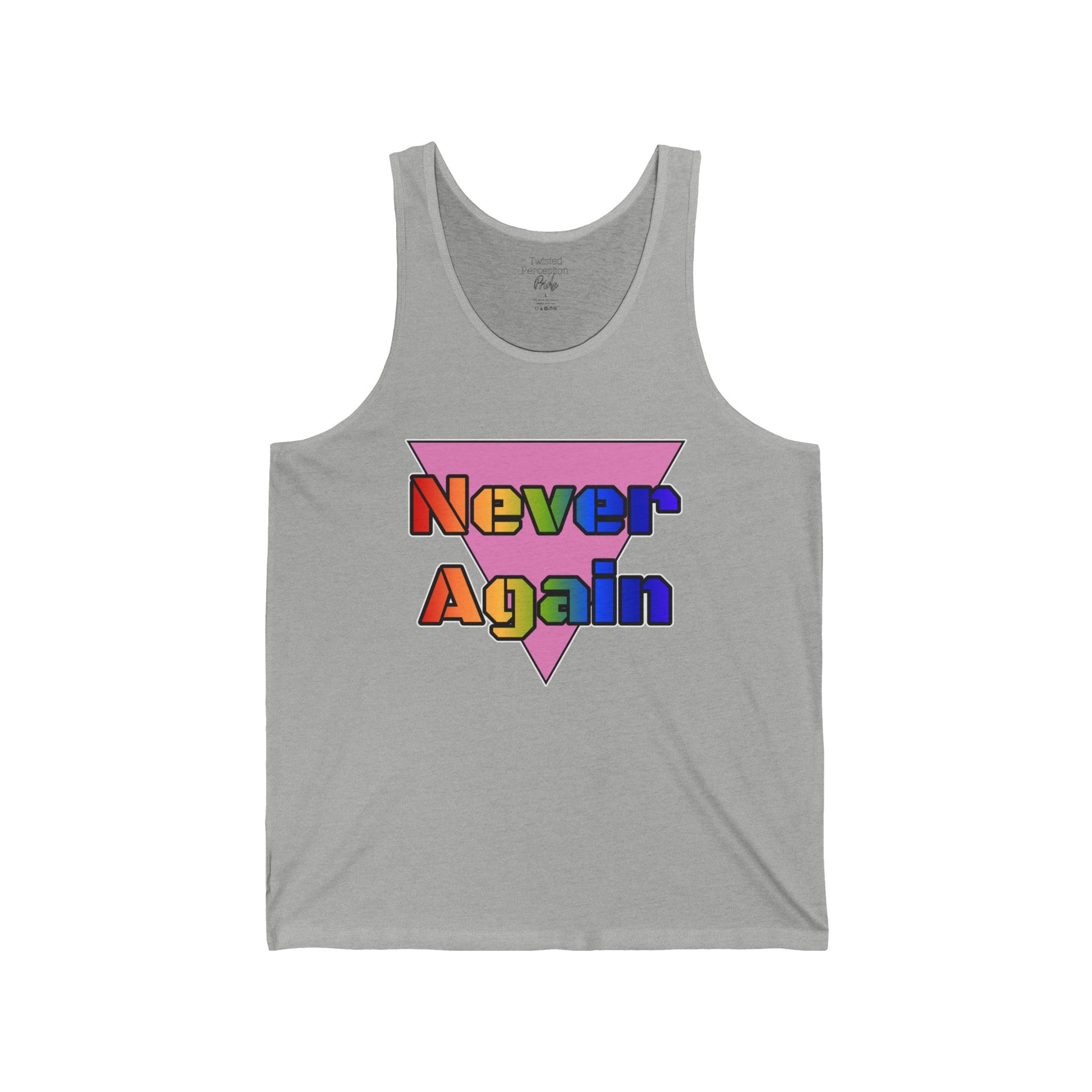 Never Again Bold Letters Jersey Tank