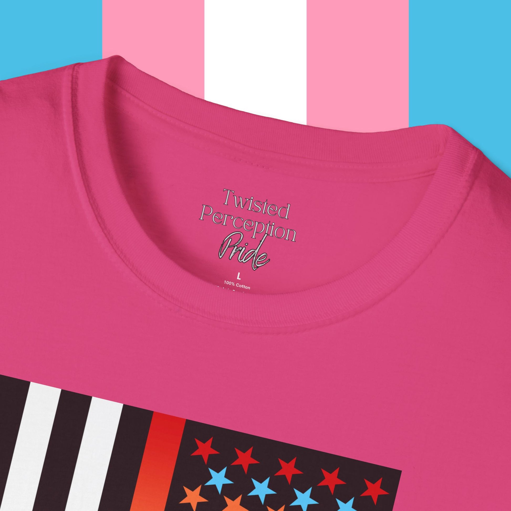 Thin Queer Line Pride Flag Unisex Softstyle T-shirt