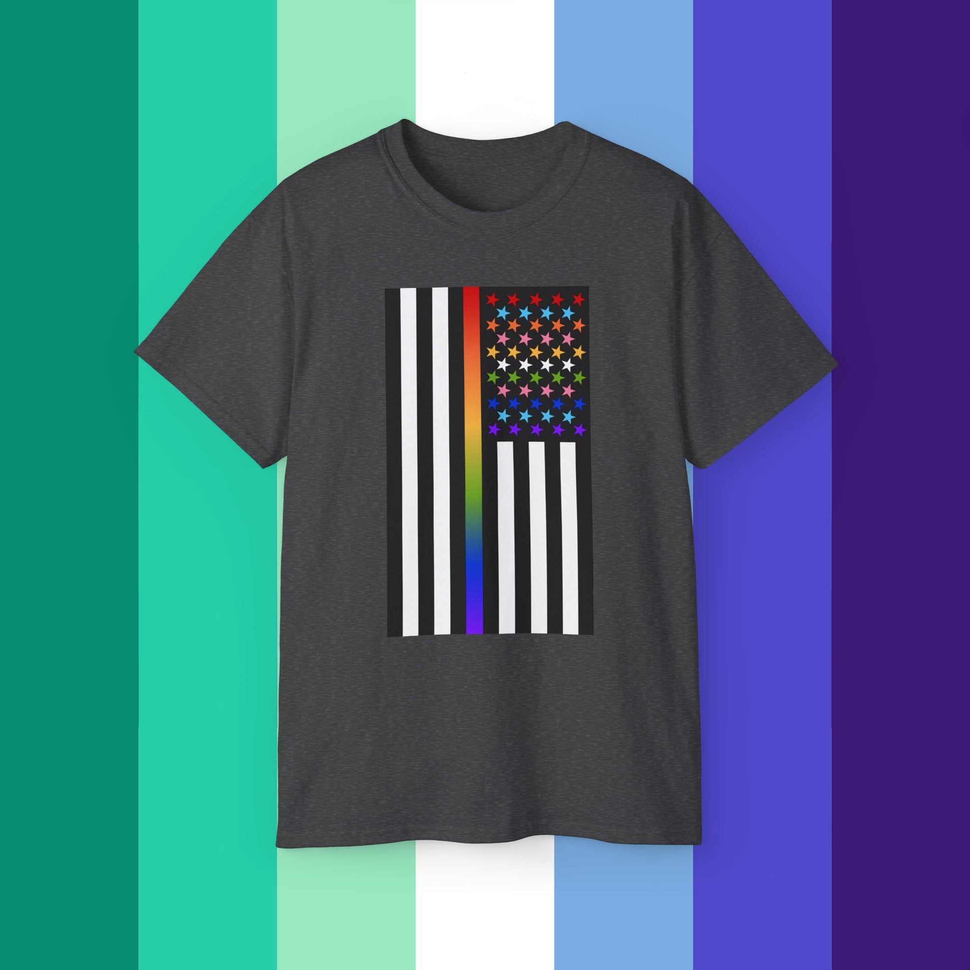 Thin Queer Line American Flag Ultra Cotton T-shirt