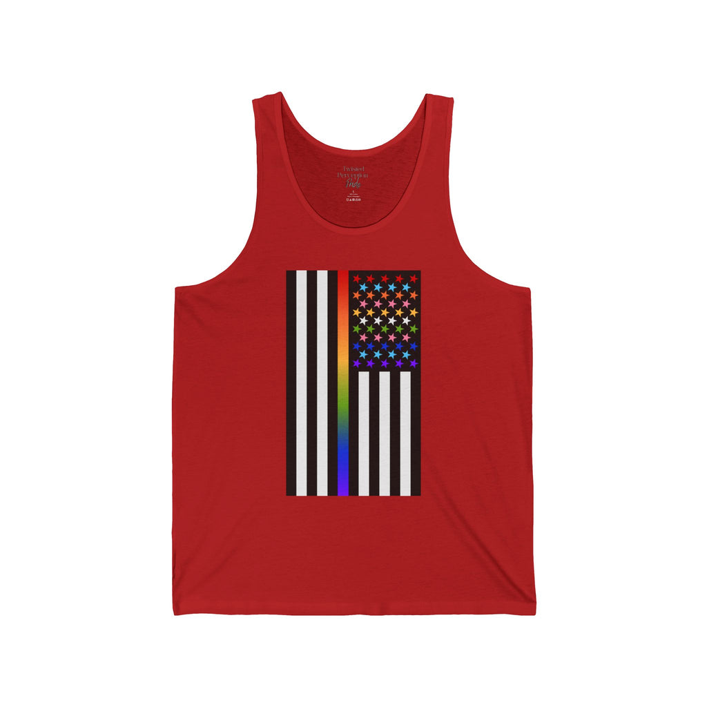 Thin Queer Line American Flag Tank Top