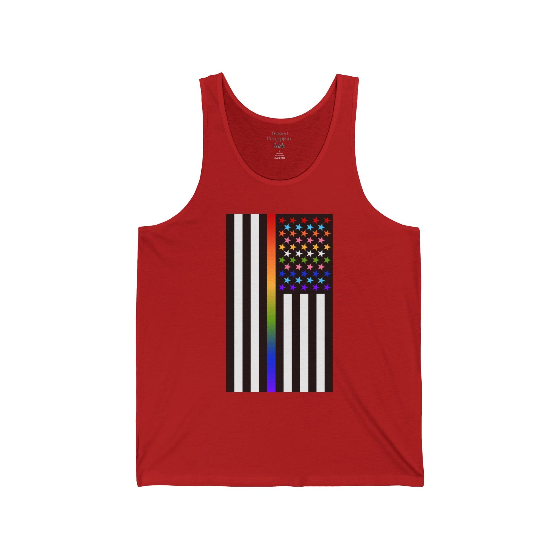 Thin Queer Line American Flag Tank Top