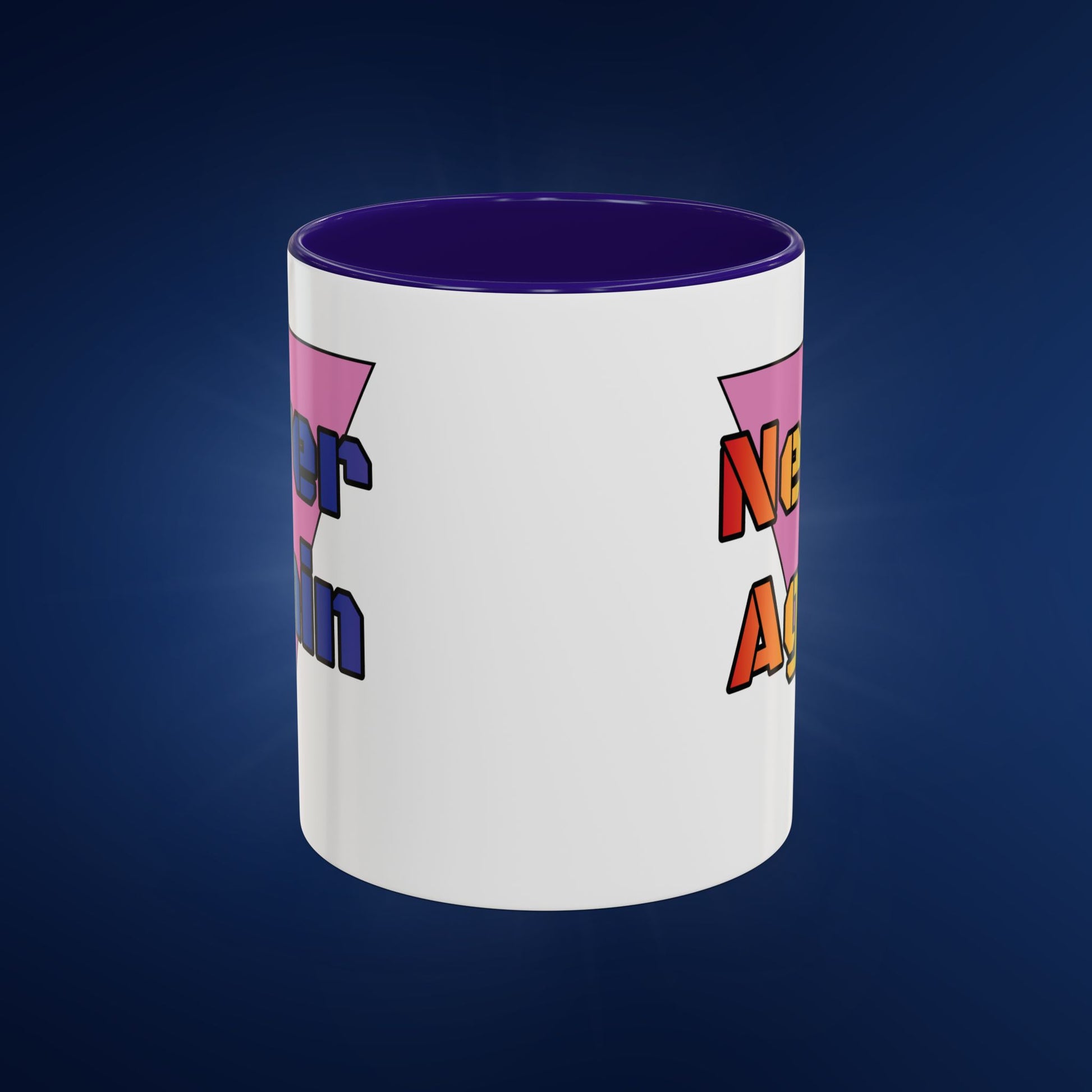 Colorful Bold Letters 'Never Again' Coffee Mug - 11oz & 15oz