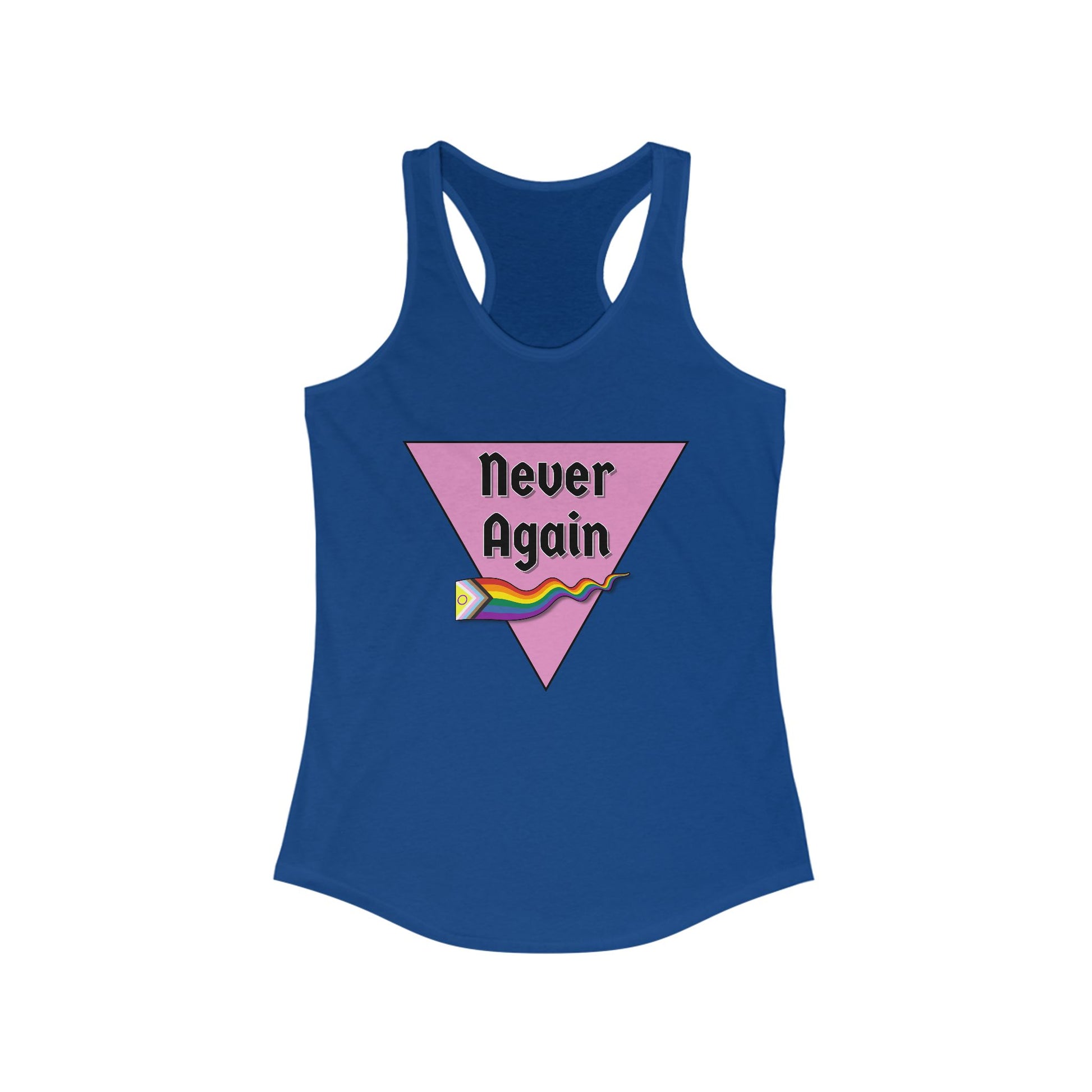 Never Again  Feminine Racerback Tank