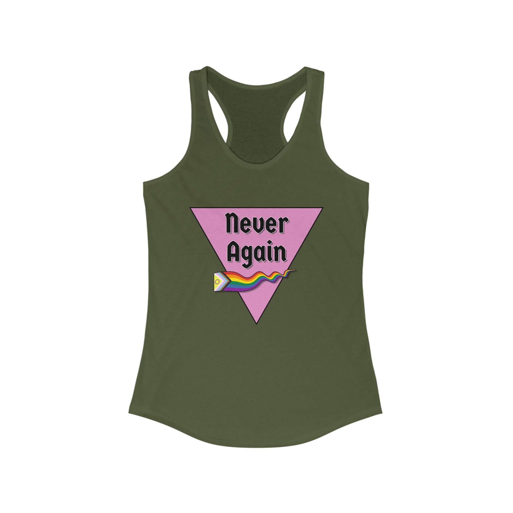 Never Again  Feminine Racerback Tank