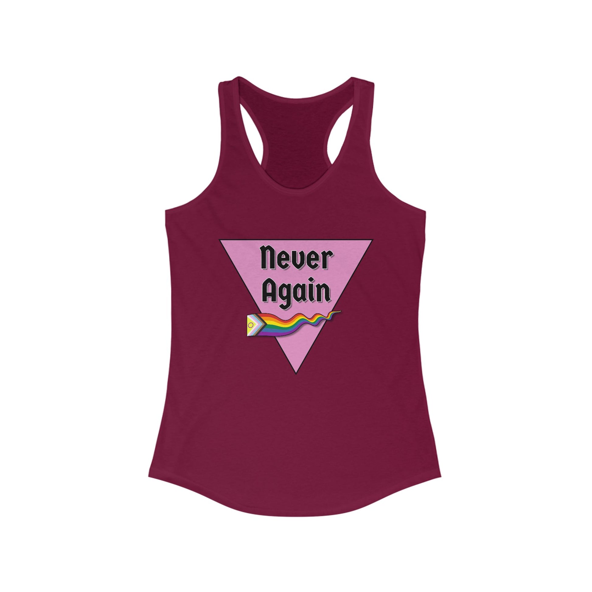 Never Again  Feminine Racerback Tank