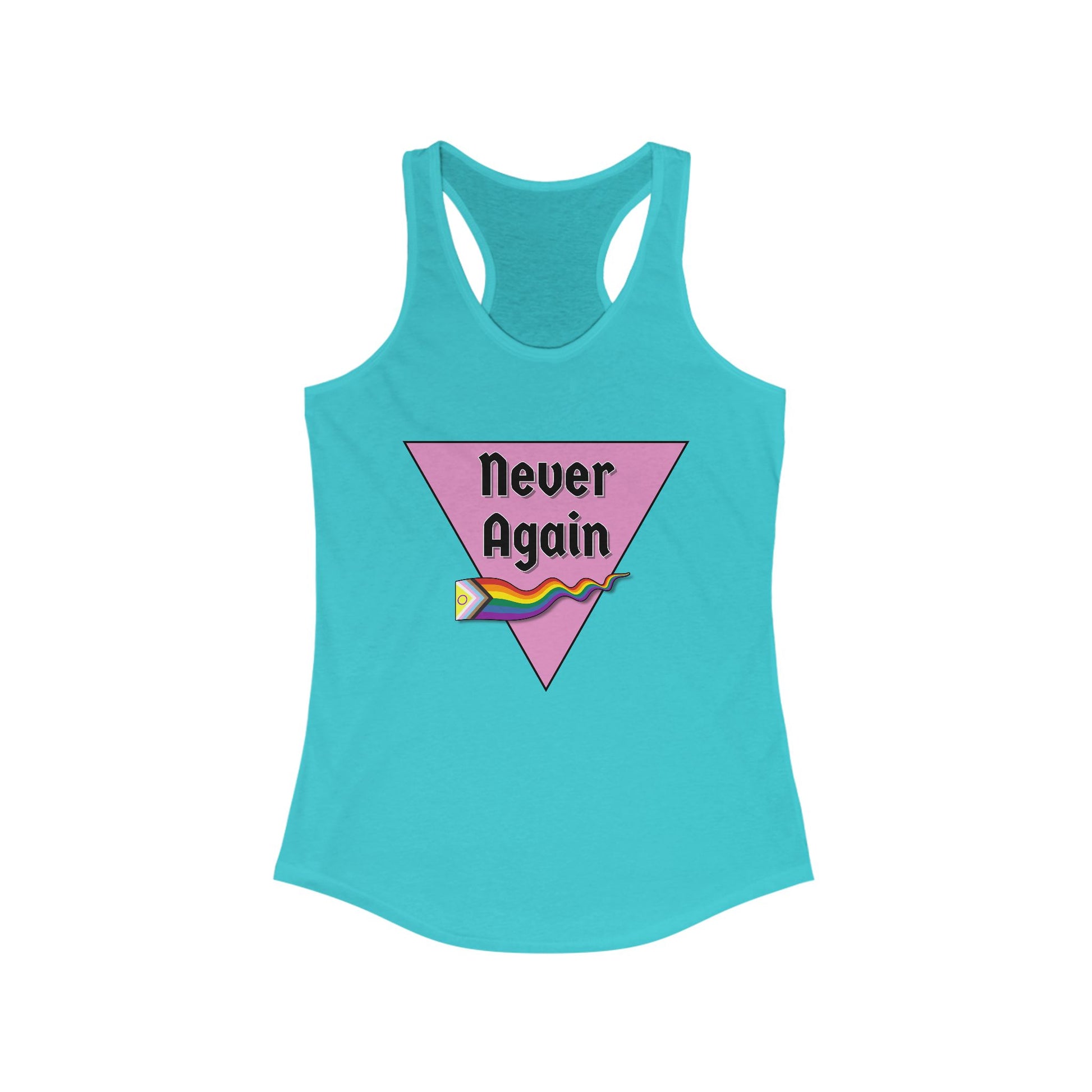 Never Again  Feminine Racerback Tank